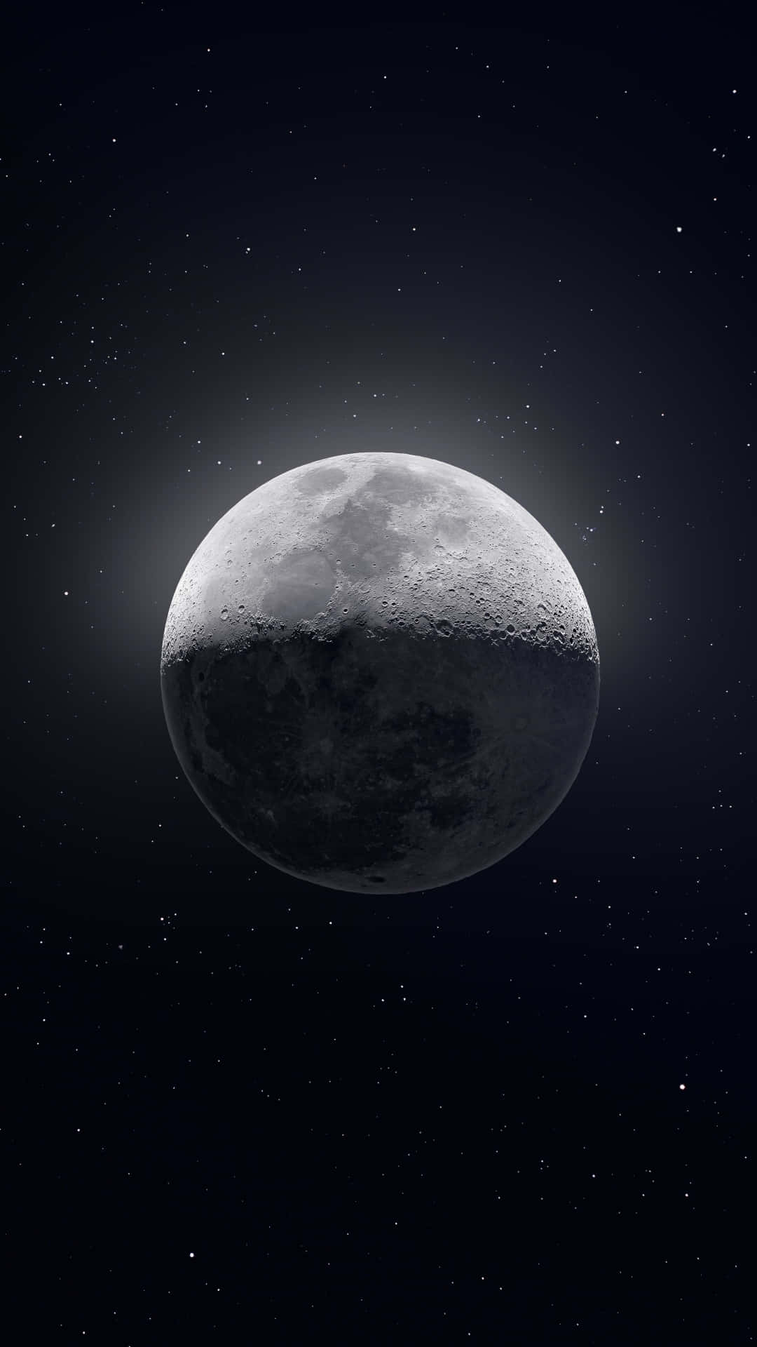 The Moon In Half iPhone Wallpaper