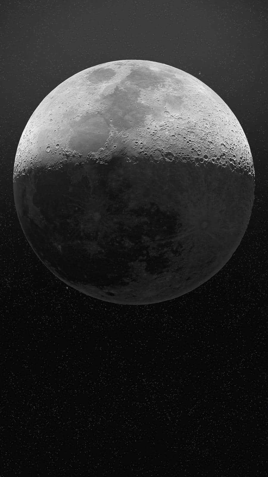Den Moon Craters iPhone Tapet skaber illuminering af din skærm. Wallpaper