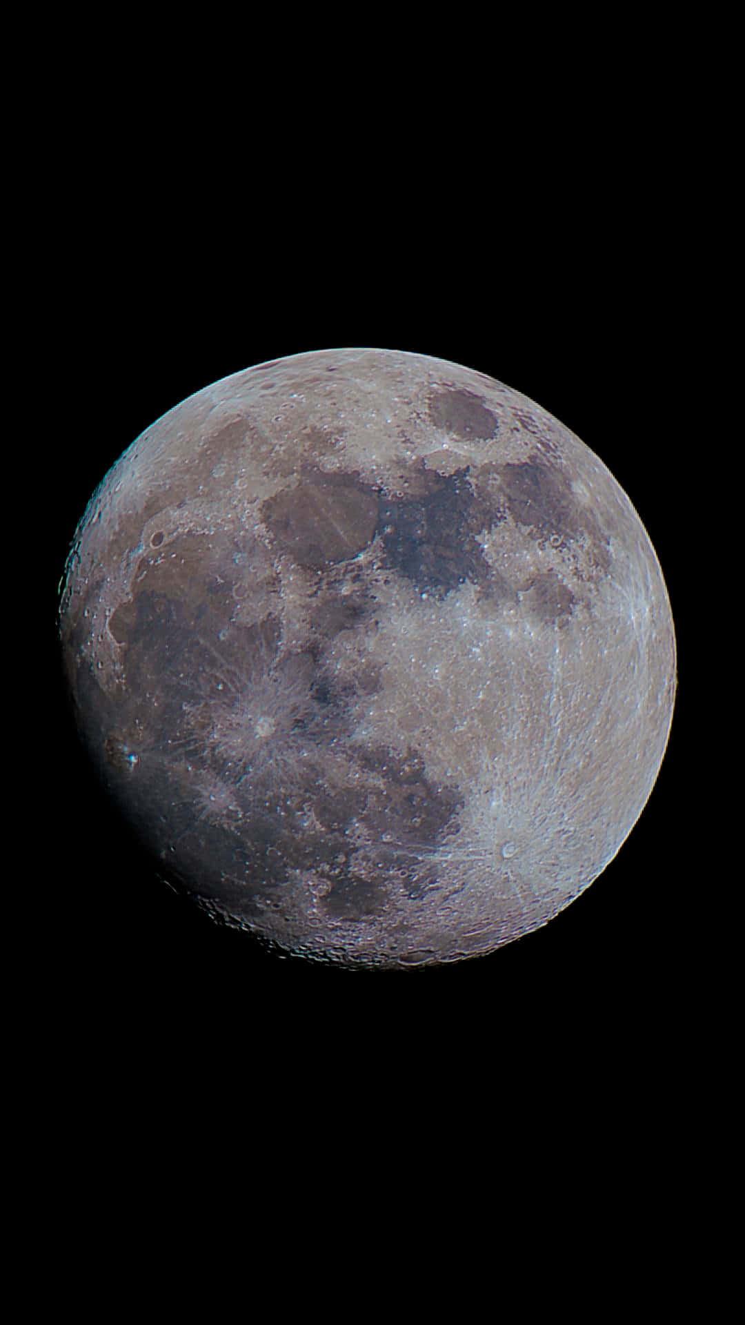 The Moon On Black Iphone Wallpaper