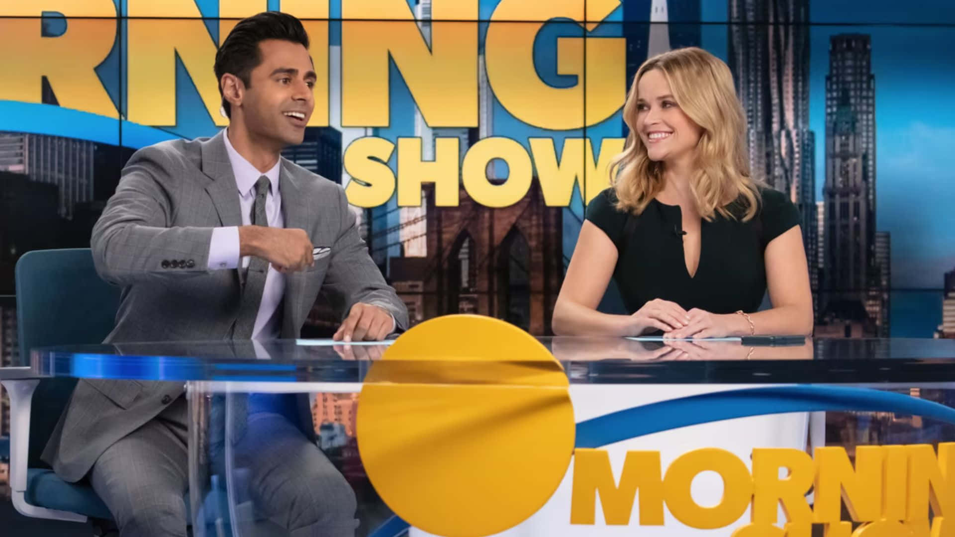 The Morning Show Hosts Smiling Wallpaper