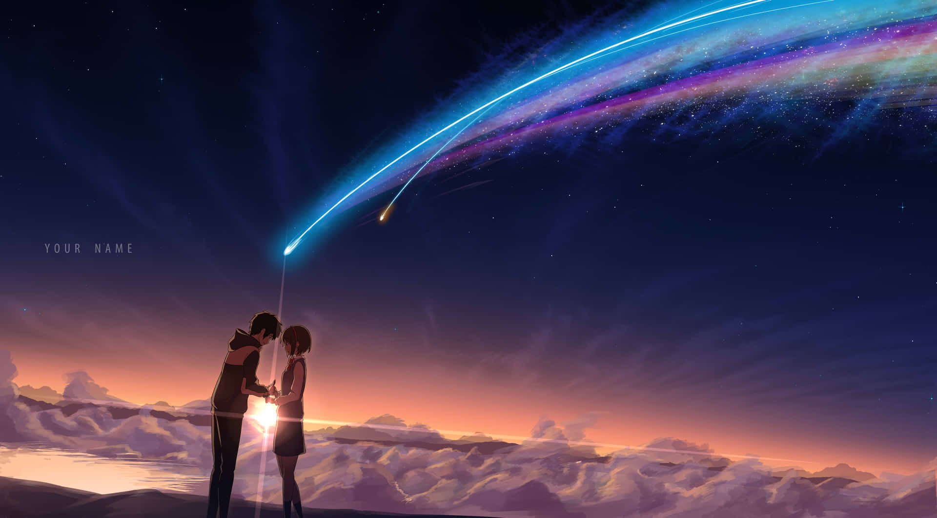 Caption: Enchanting Scene From A Romantic Japanese Anime Movie Wallpaper