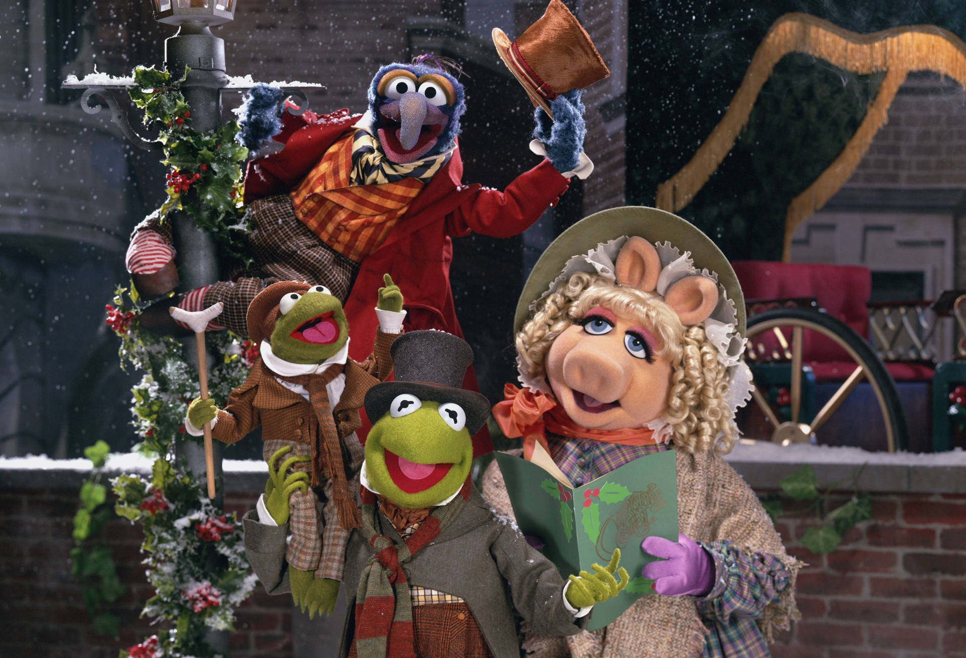 The Muppet Characters For A Christmas Carol Background