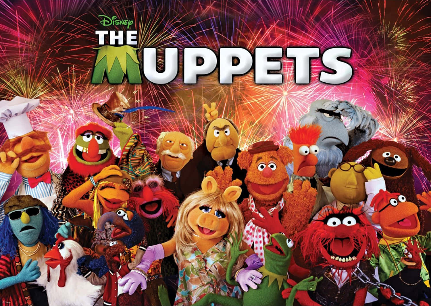 The Muppets Celebration Fireworks Poster Wallpaper