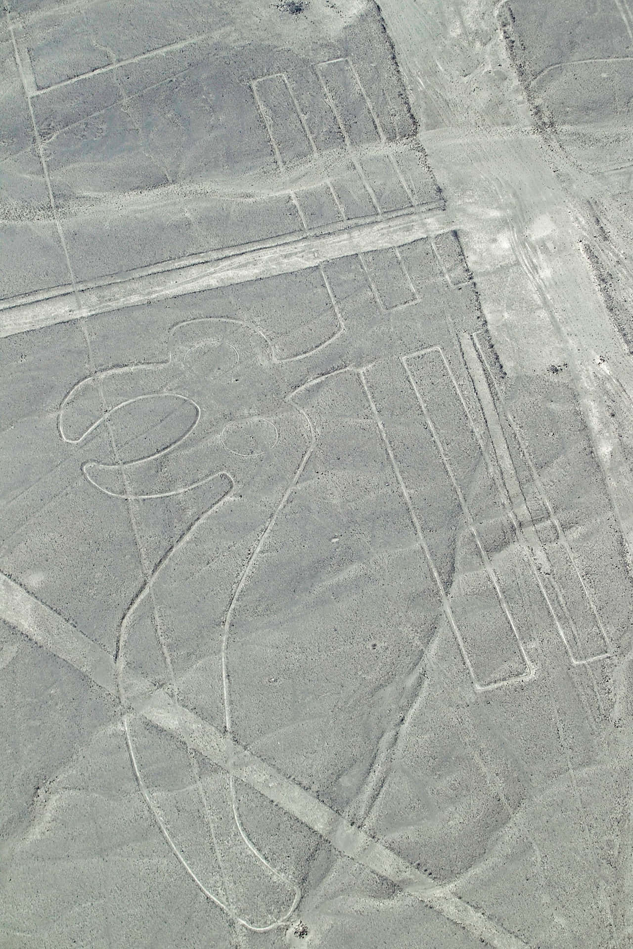 Overhead View of the Mysterious Nazca Lines Wallpaper