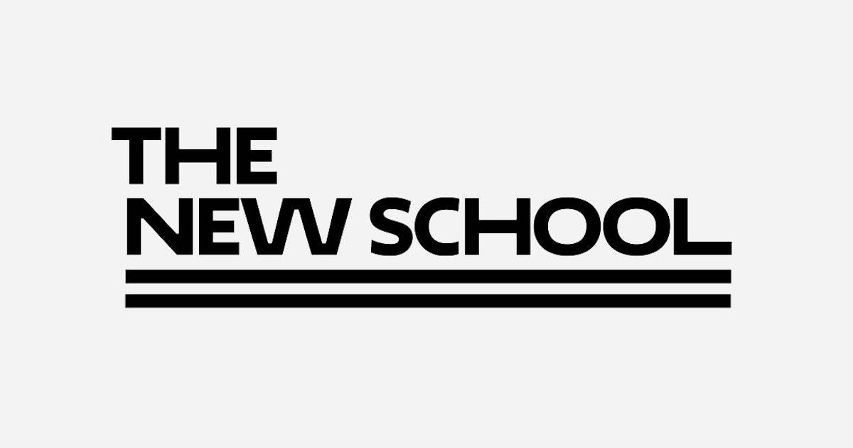 The New School Logo On White Background Wallpaper