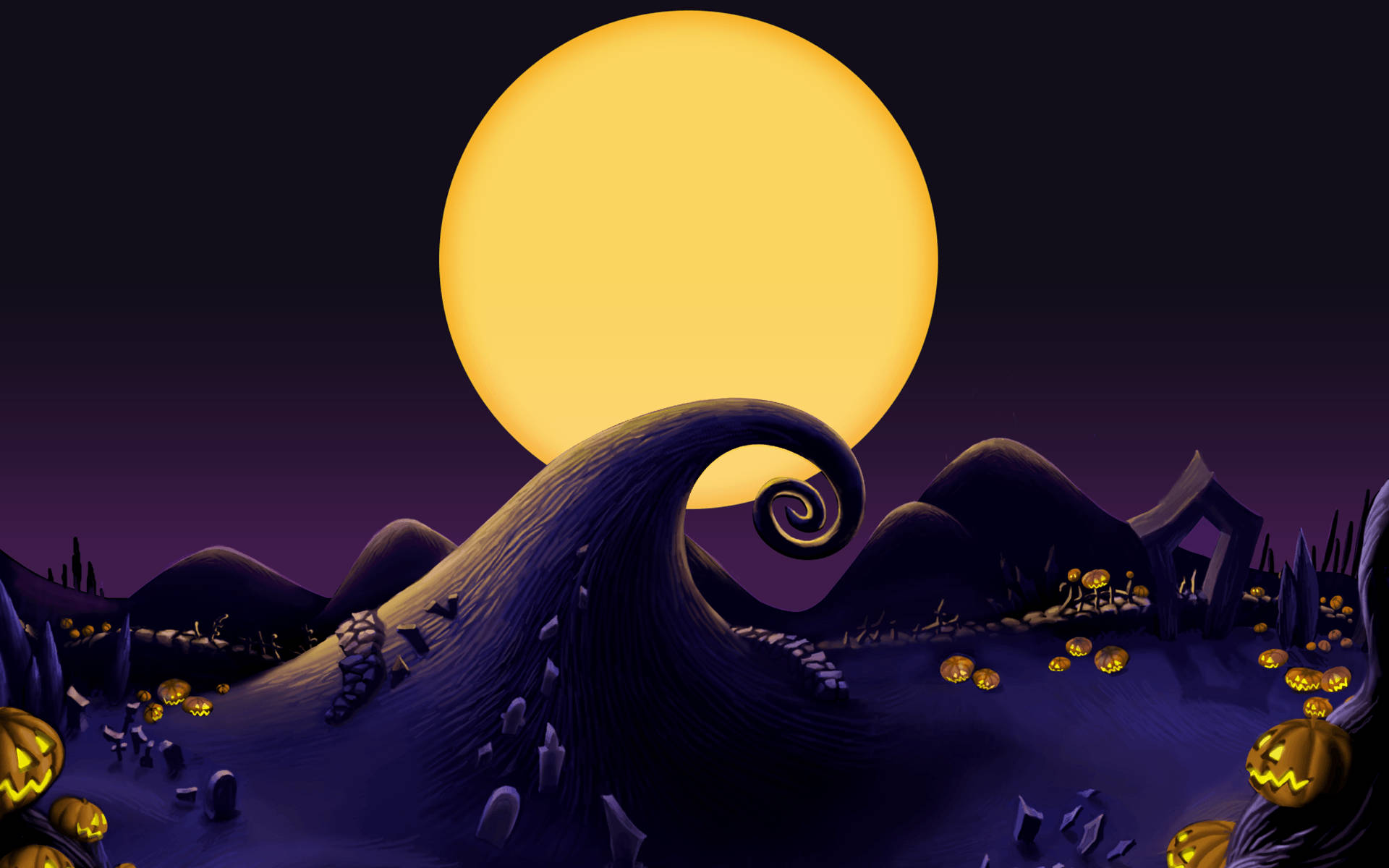 Take a magical journey to Halloween Town, with The Nightmare Before Christmas! Wallpaper