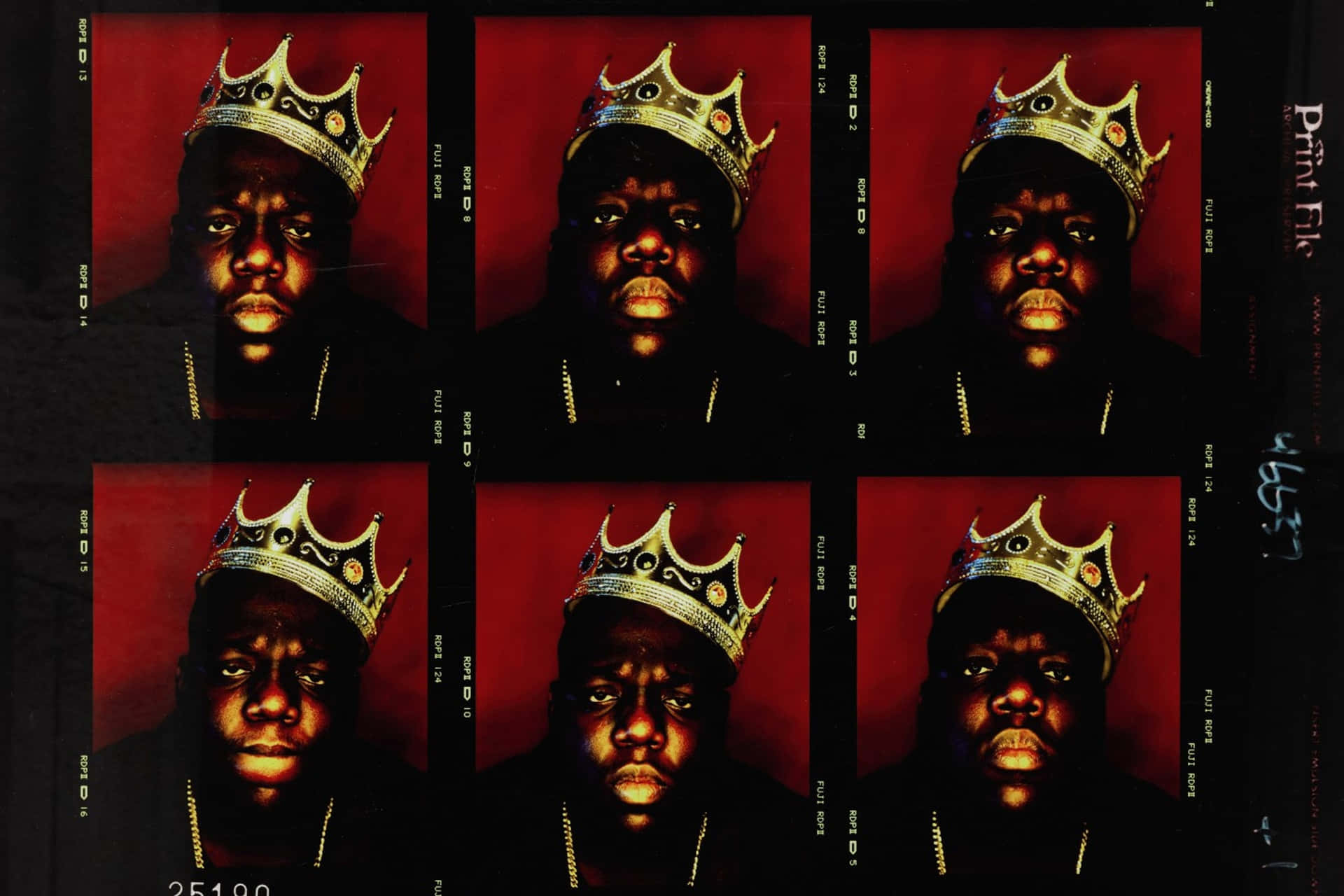 The Notorious Big With Crown Collage Wallpaper