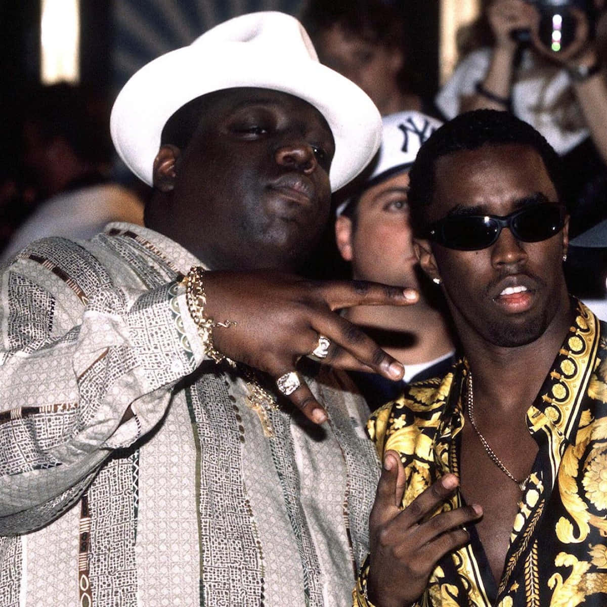 The Notorious Big With Sean Diddy Combs Wallpaper