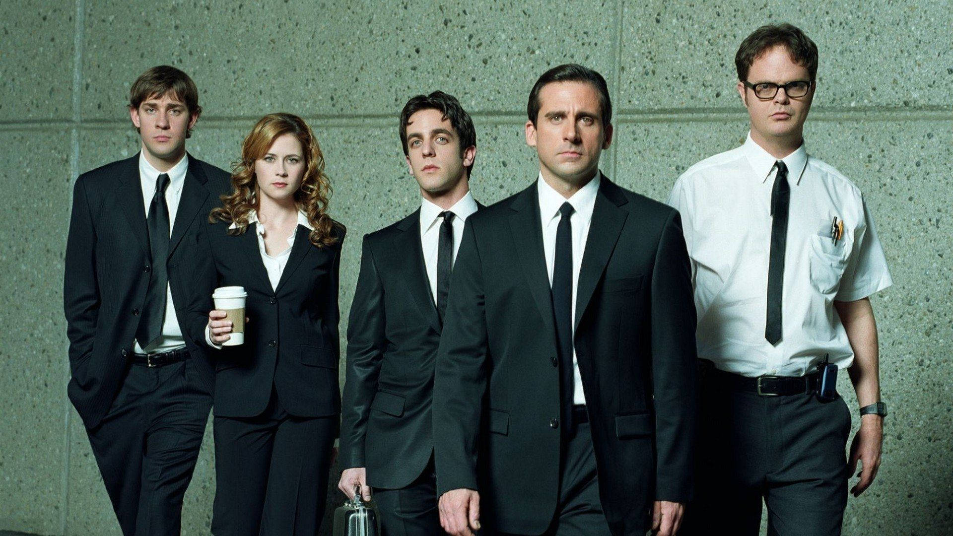 The Office Cast In Suit Wallpaper