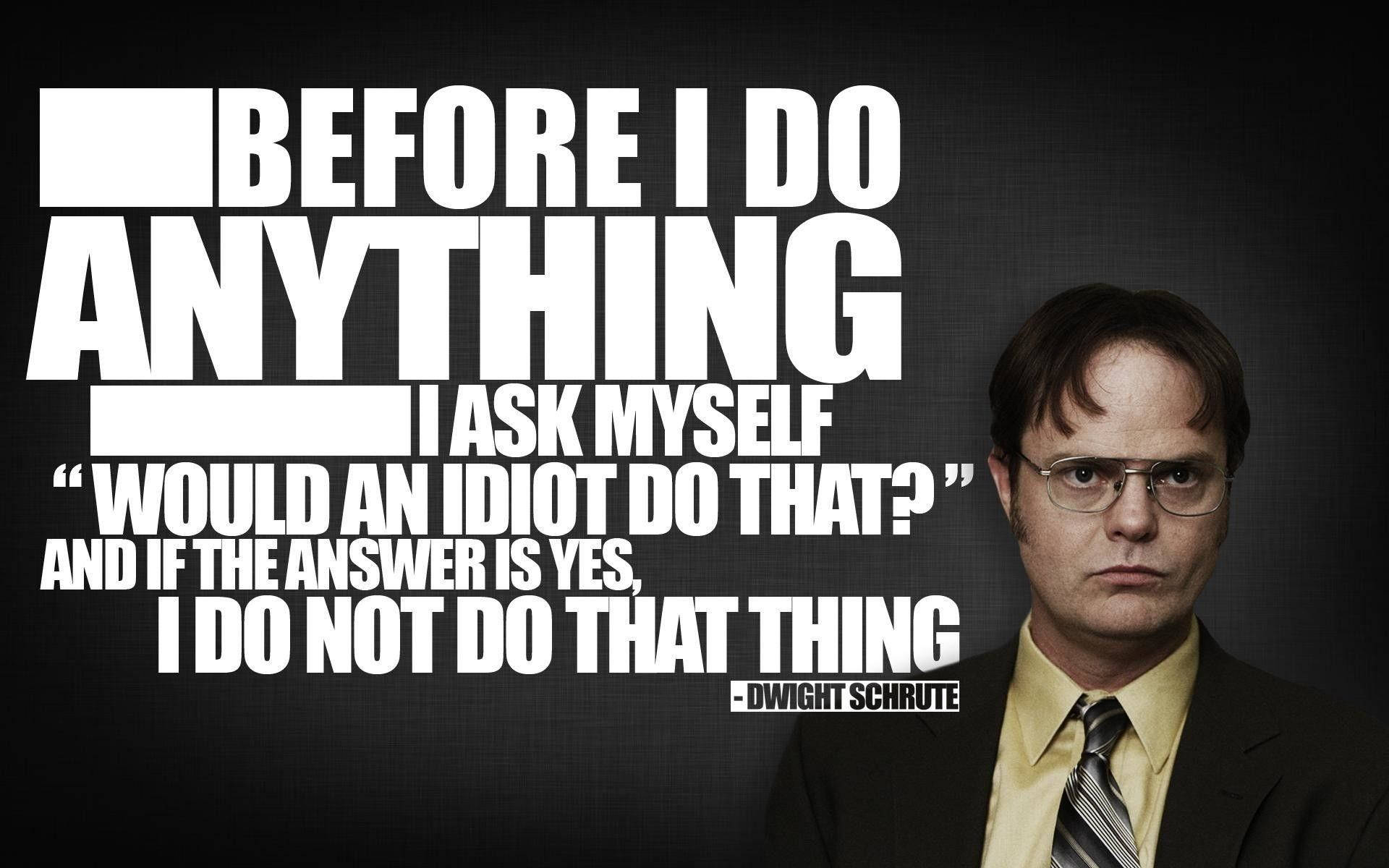 "Money can't buy happiness...unless you're Dwight Schrute." Wallpaper