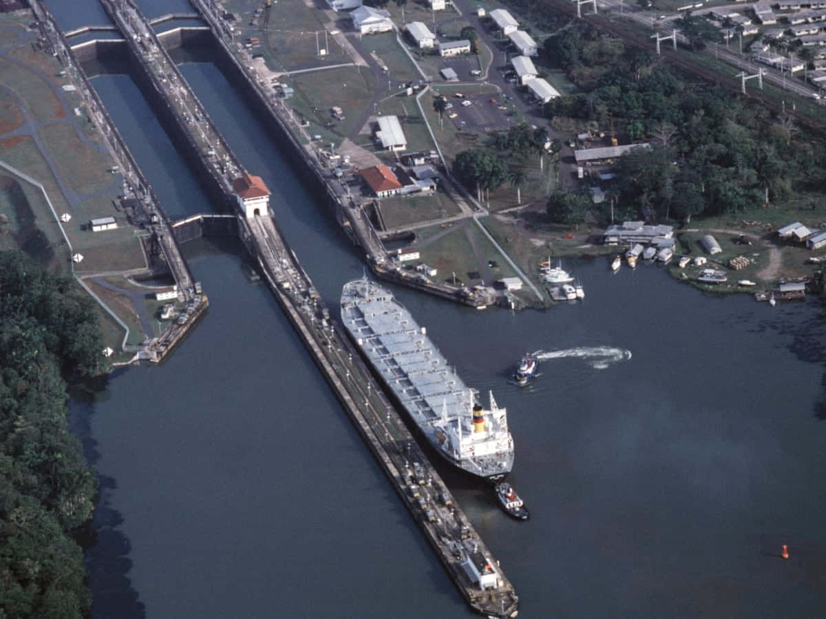 The Panama Canal Top View Wallpaper