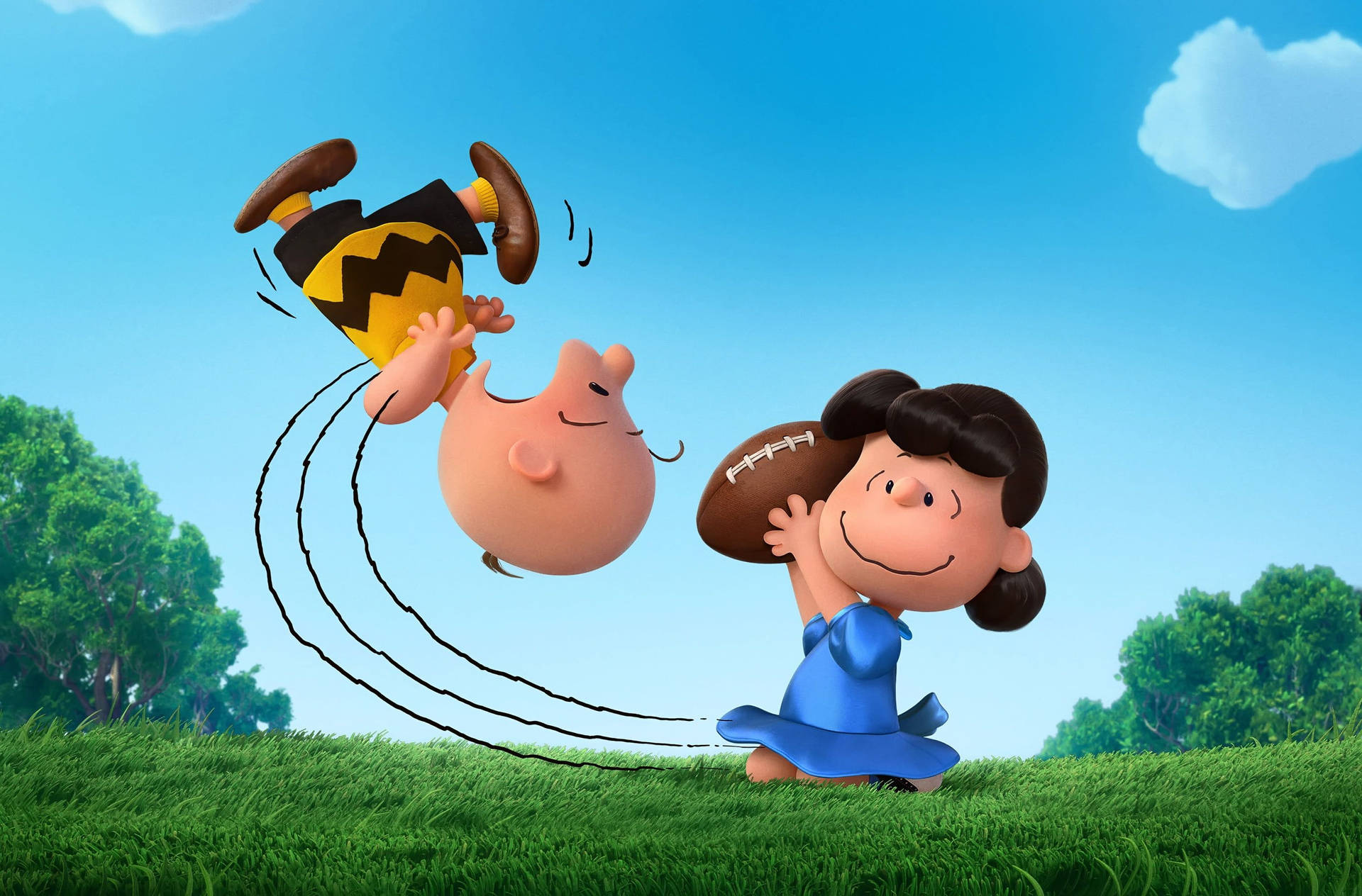 The Peanuts Movie Playing Football Wallpaper