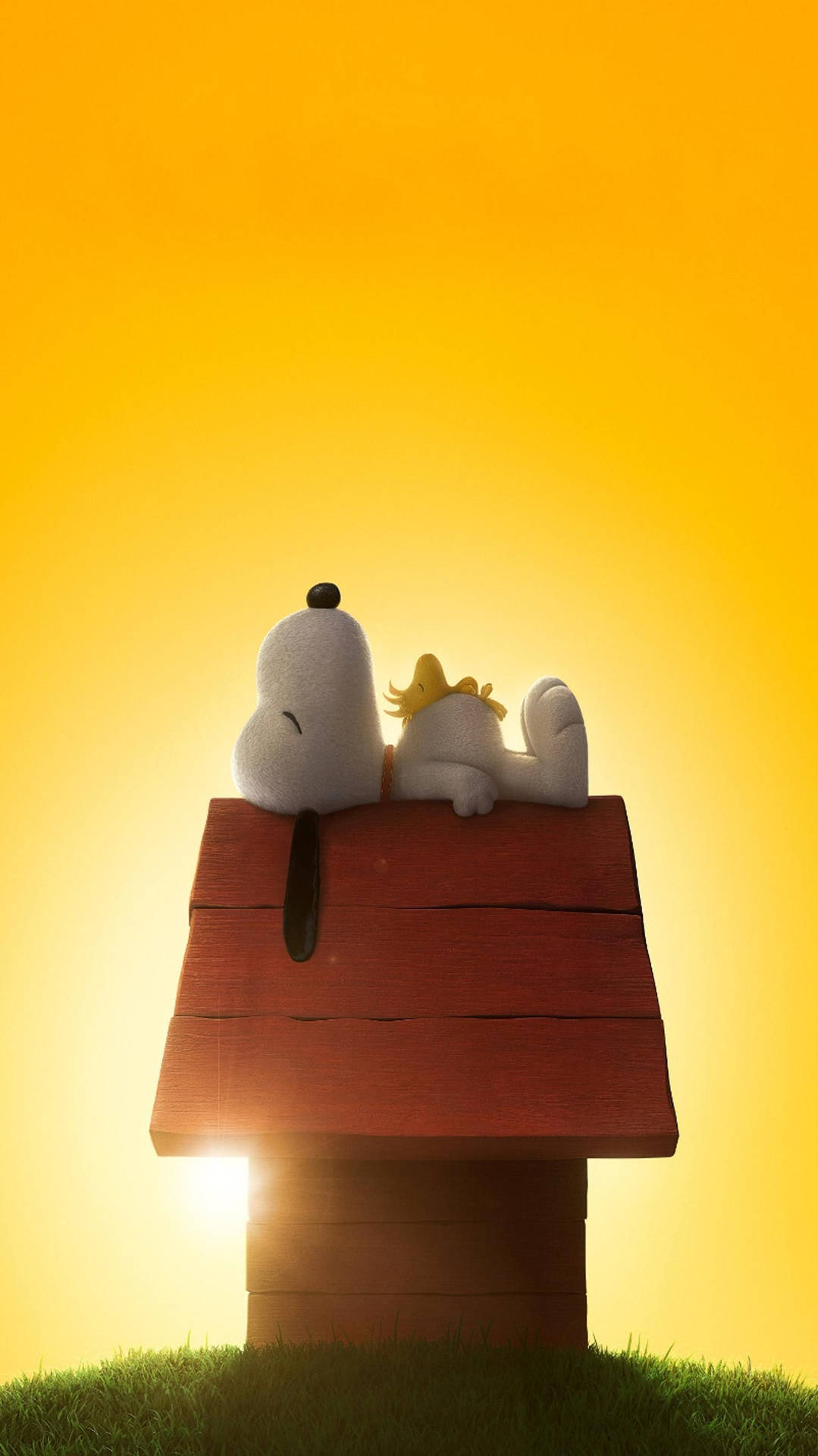 Ilfilm Dei Peanuts - Snoopy Durante Il Tramonto. Sfondo