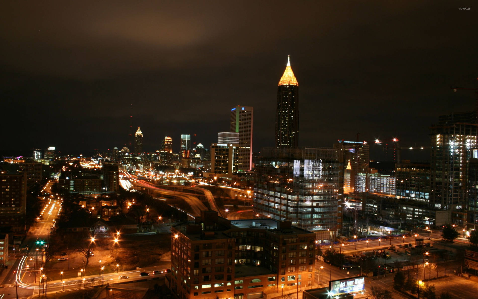 The Pencil Tower In Atlanta Background