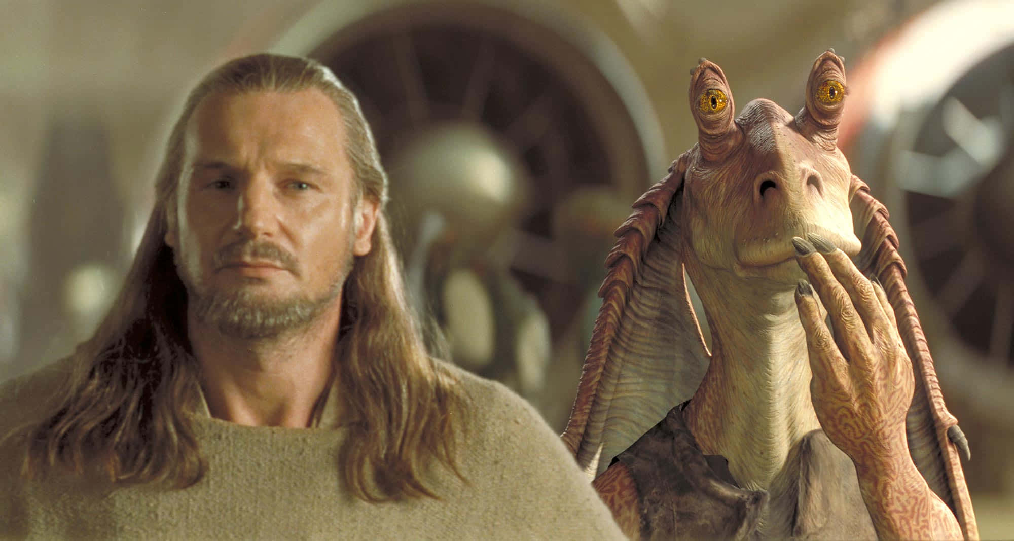 Experience the Mystery of Star Wars: The Phantom Menace" Wallpaper