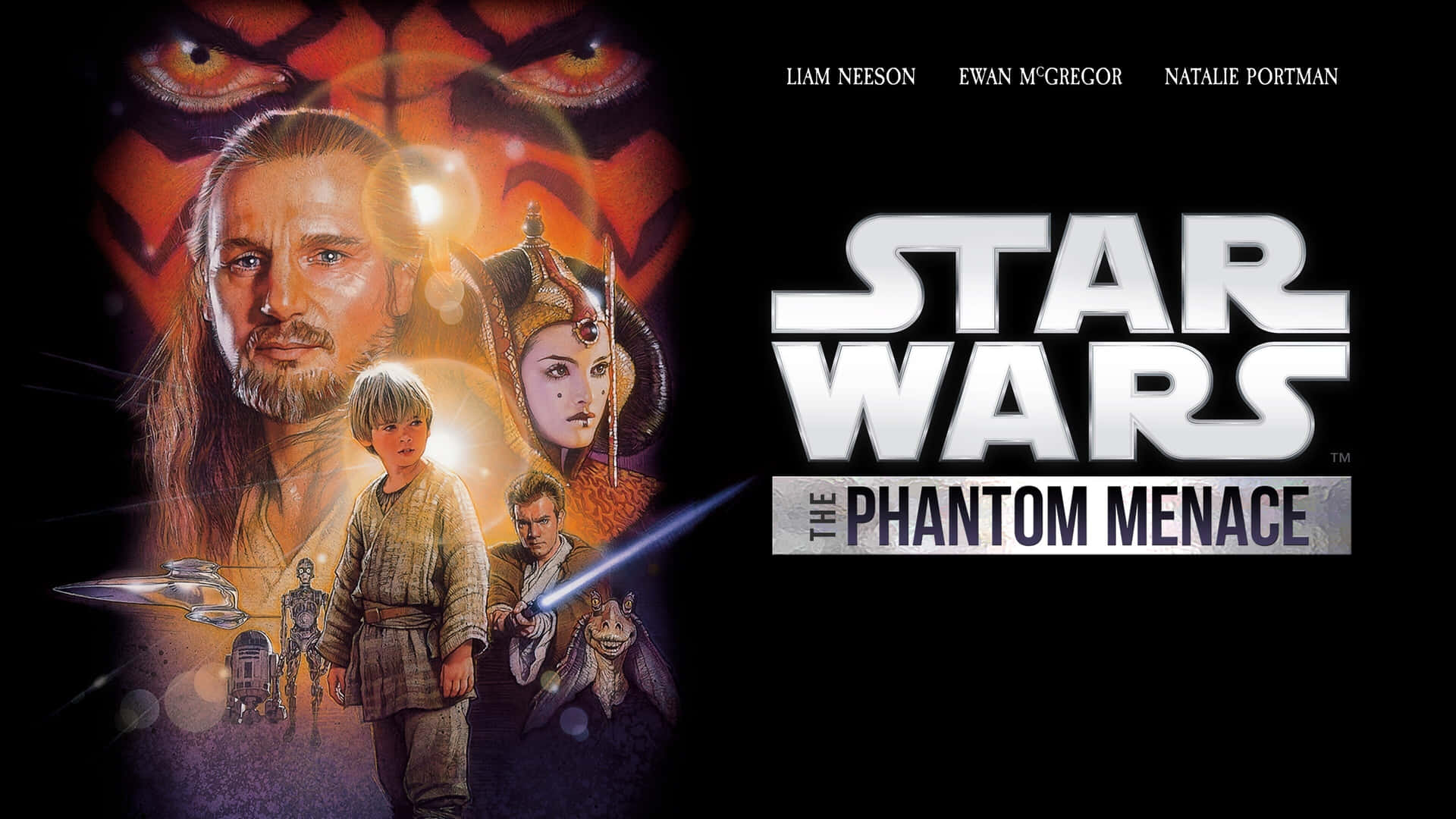 An Iconic Scene from the Epic Star Wars Film 'The Phantom Menace' Wallpaper