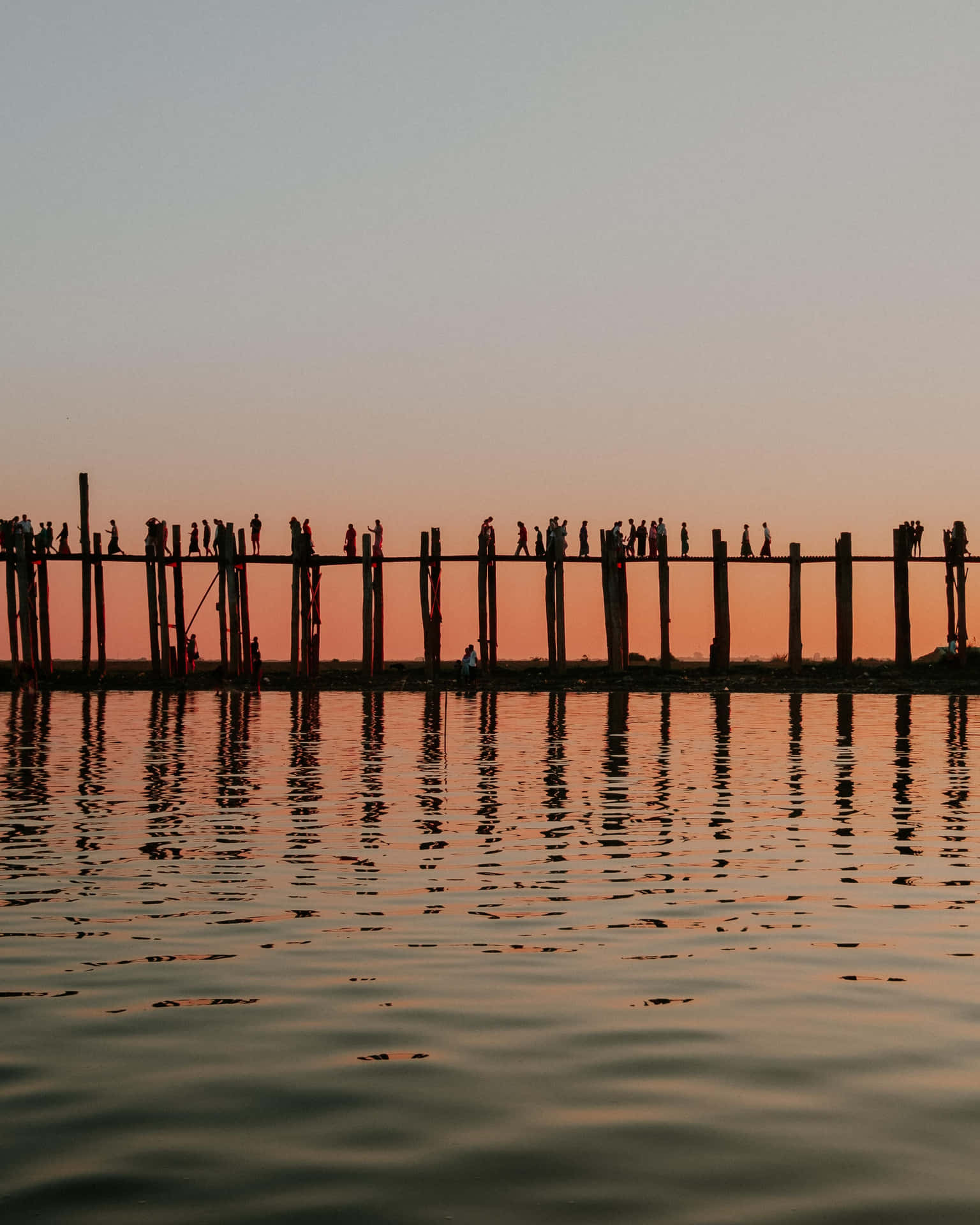 The Picturesque U Bein Bridge, South Of Mandalay Wallpaper