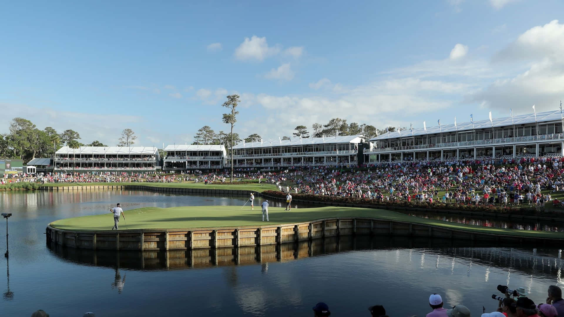 The Players Championship Iconische 17e Hole Achtergrond