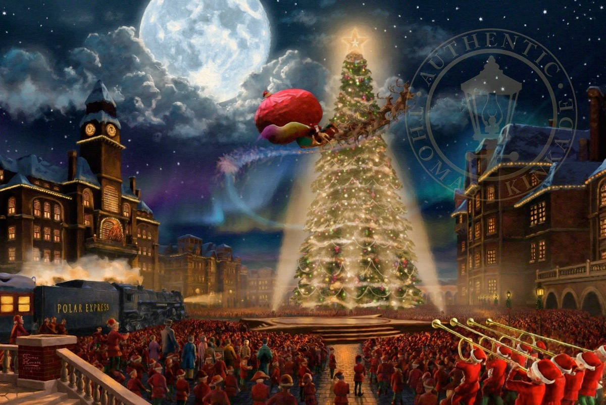 The Polar Express In The City Wallpaper