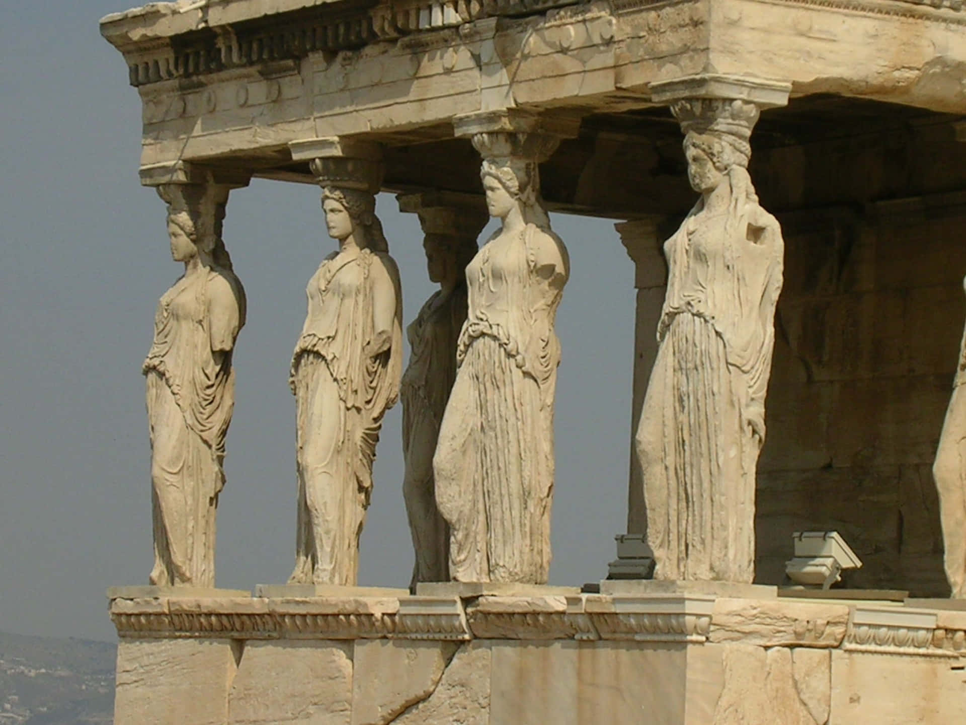 The Porch Of The Maidens At The Erechtheion Wallpaper