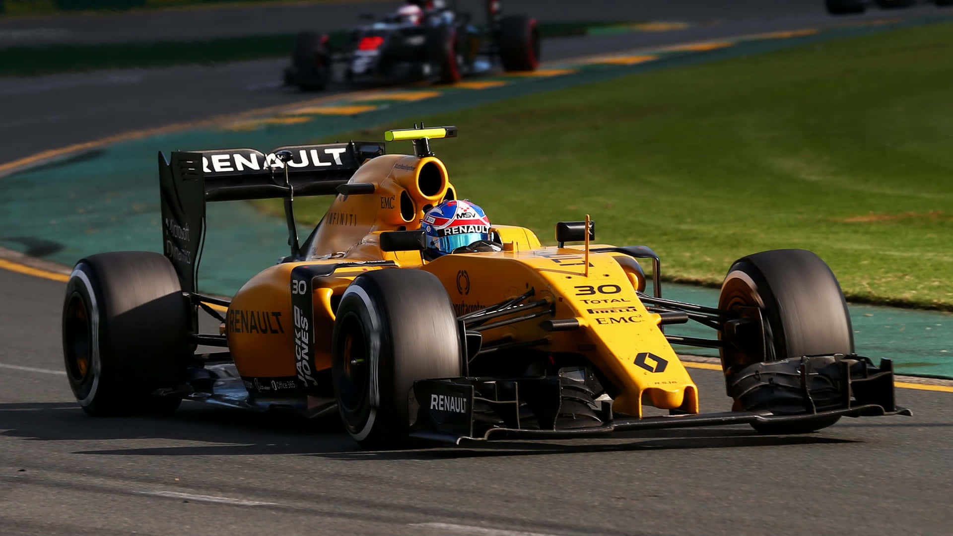 The Power And Speed Excitement - Renault Rs16 In Action Wallpaper