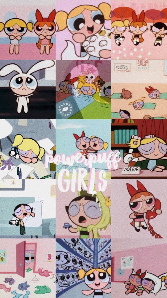 The Powerpuff Girls Cute Collage Wallpaper