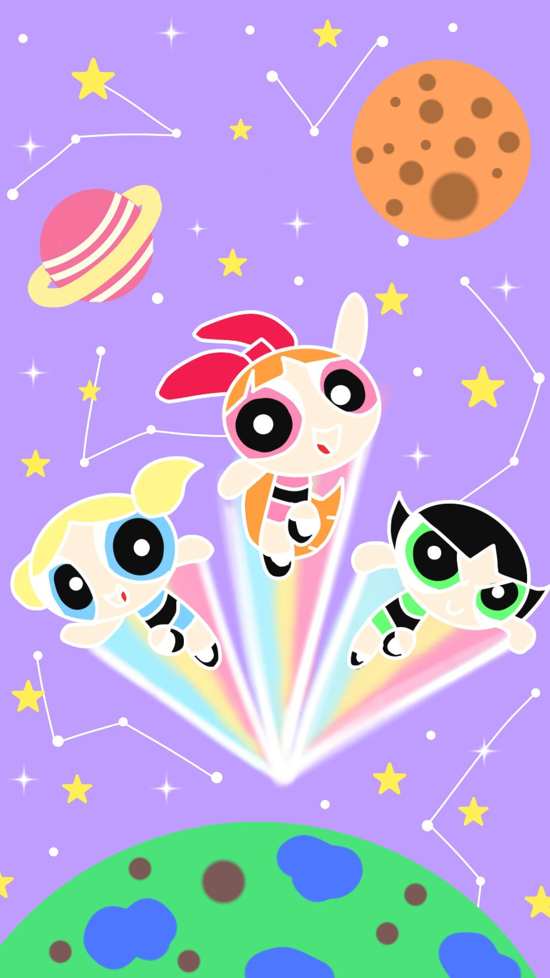 The Powerpuff Girls In Outer Space Wallpaper