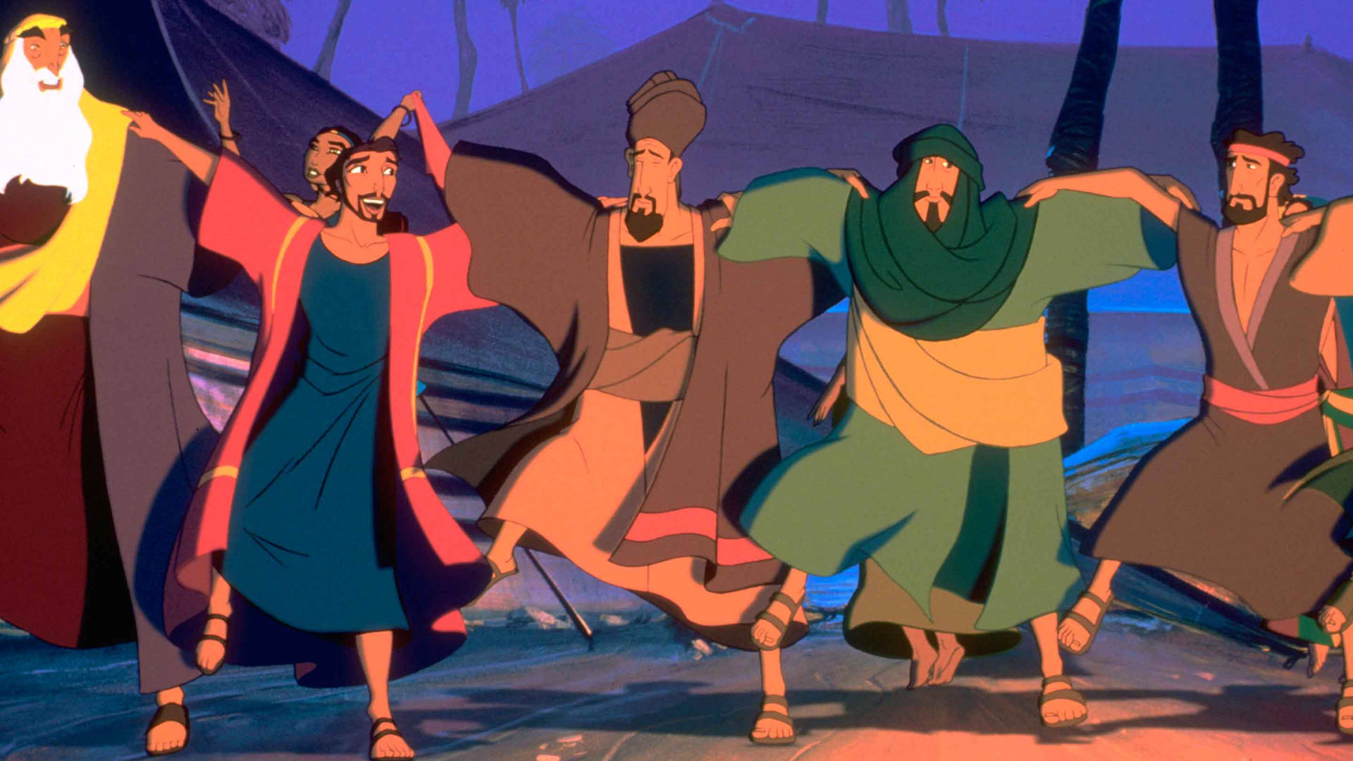 The Prince Of Egypt Characters Dancing Wallpaper