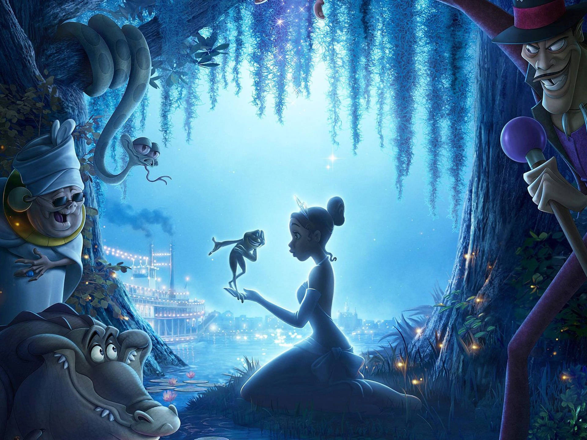 The Princess And The Frog Behind The Trees Wallpaper