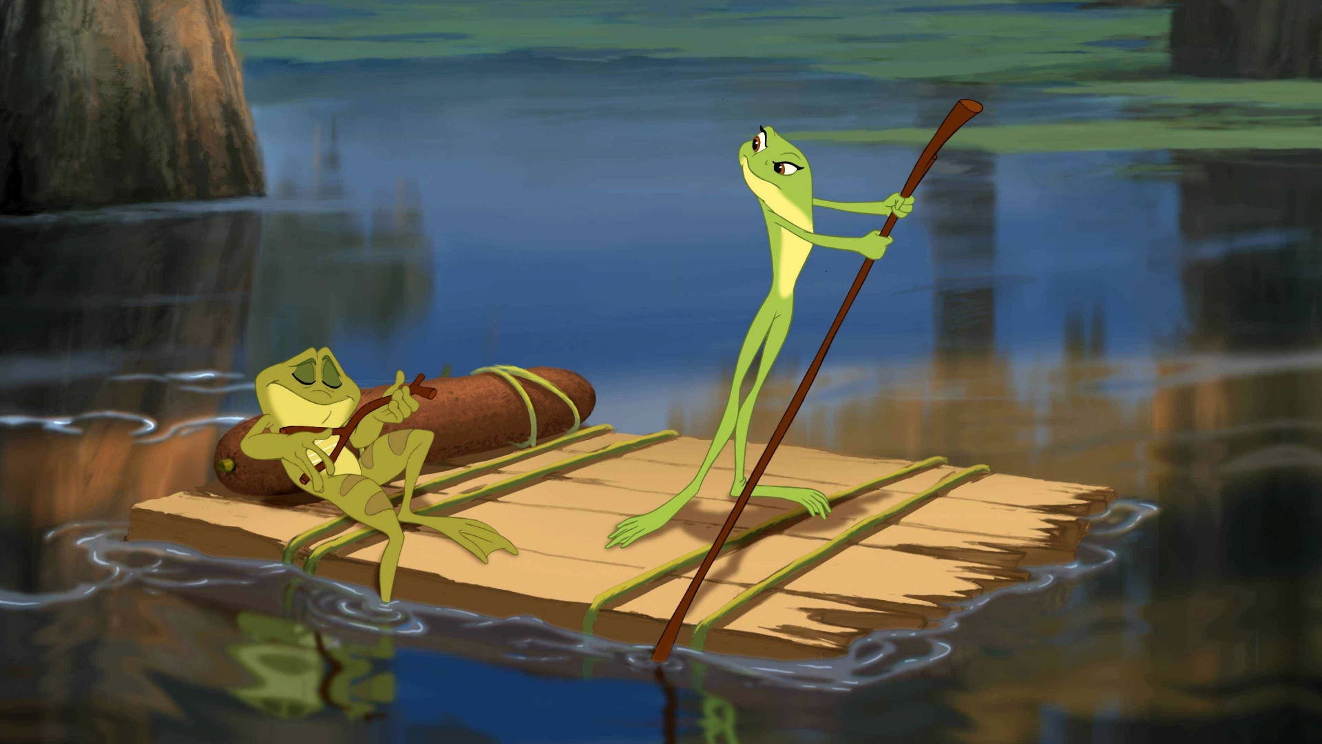 The Princess And The Frog Make-Shift Boat Wallpaper