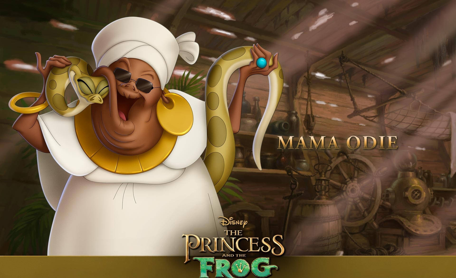 The Princess And The Frog Mama Odie Poster Wallpaper