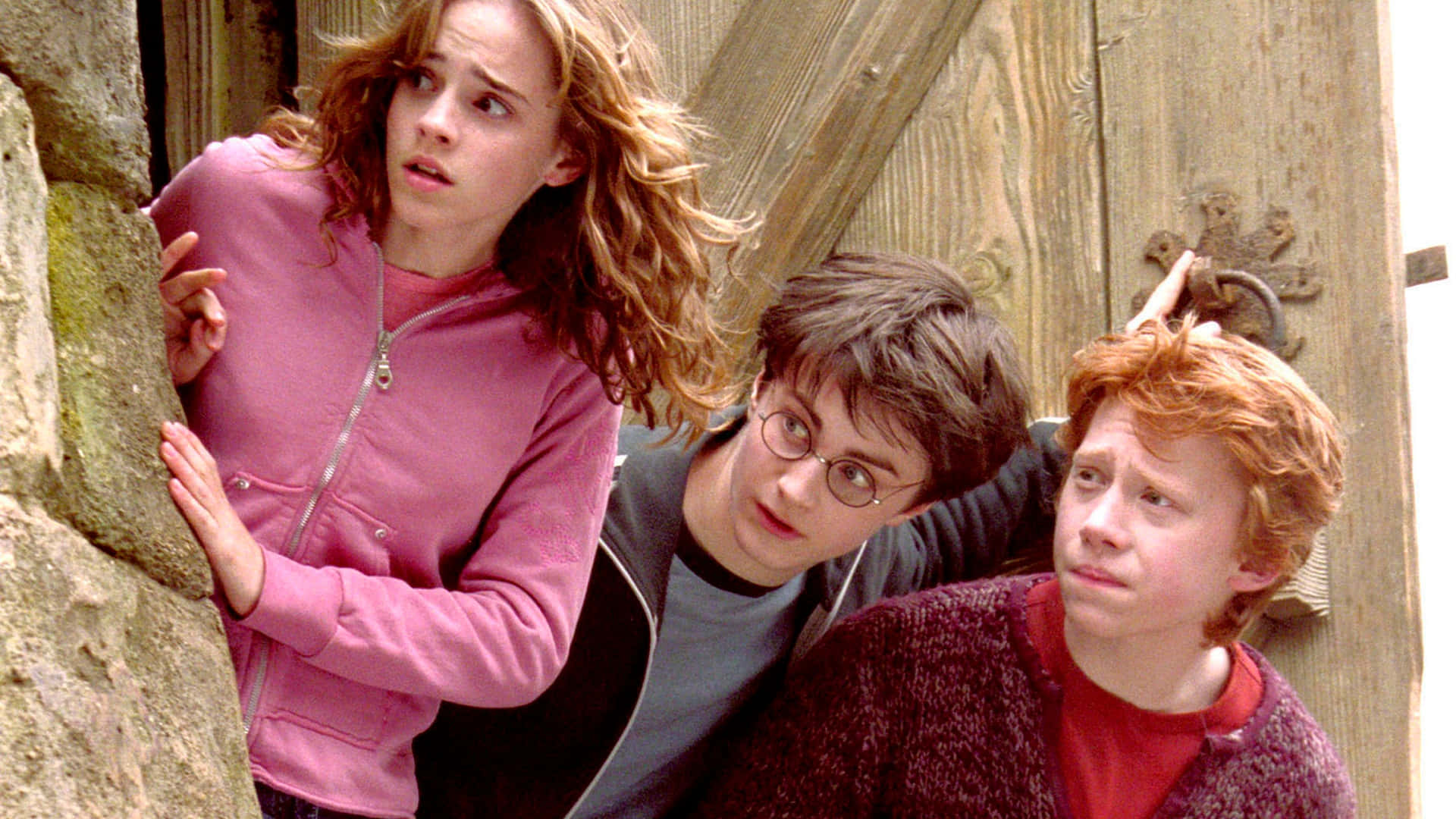 Harry Potter and his friends take a break from Hogwarts in “The Prisoner of Azkaban” Wallpaper