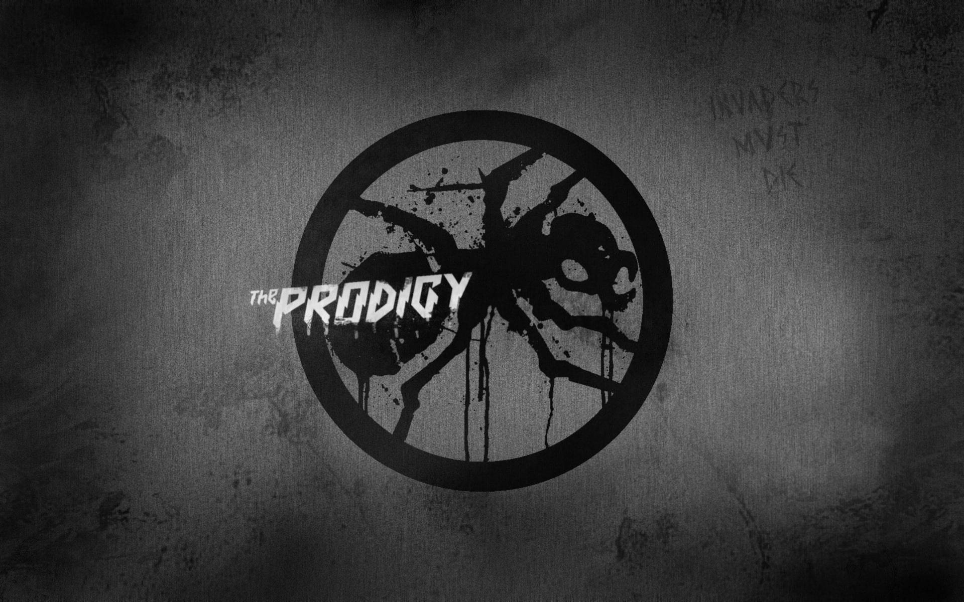 The Prodigy Black Spider Logo Wallpaper