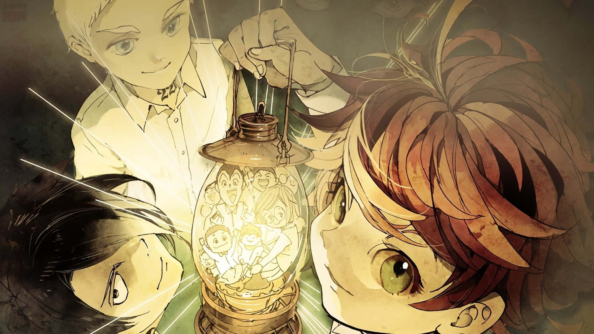 Emma from The Promised Neverland standing victorious Wallpaper