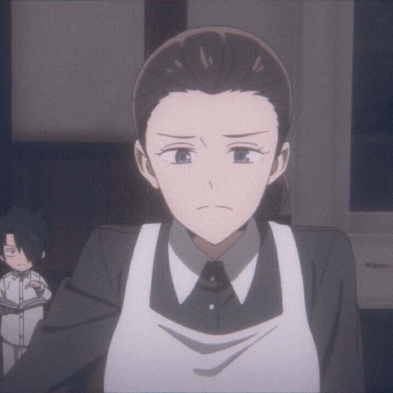 Isabella, the enigmatic caretaker from The Promised Neverland Wallpaper