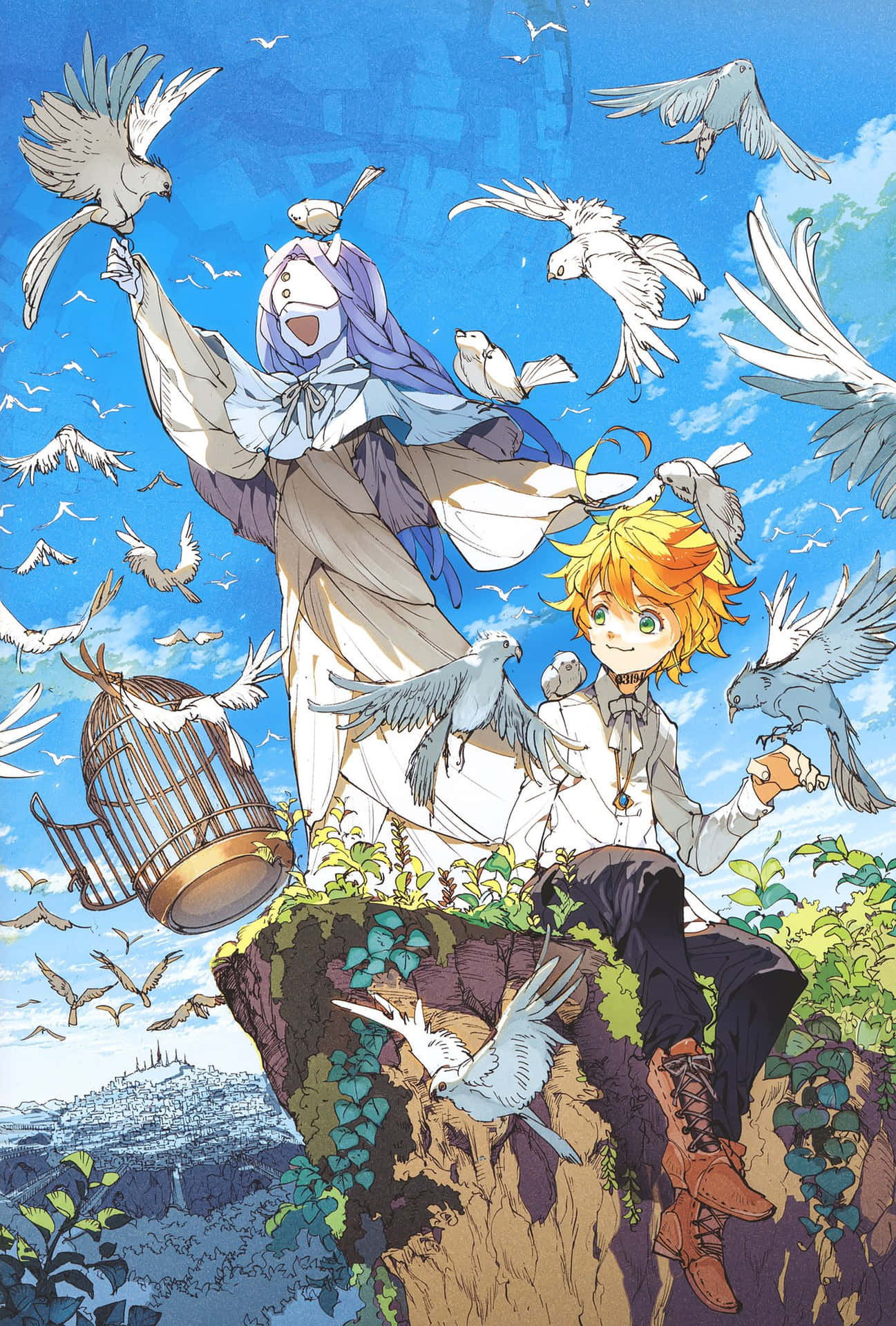Mujikade La Serie De Anime De The Promised Neverland Fondo de pantalla