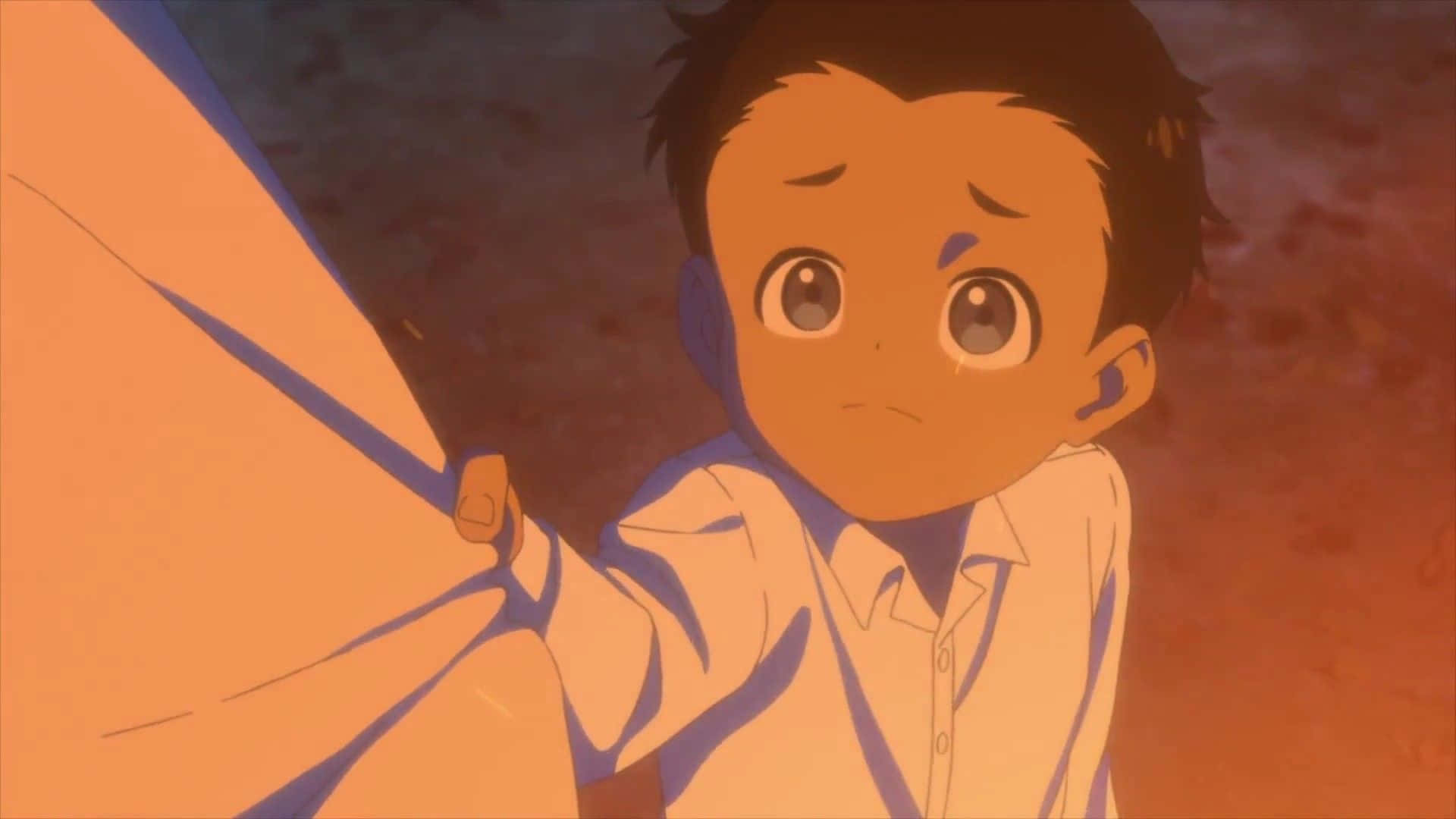 Adorable Phil from The Promised Neverland Anime Series Wallpaper