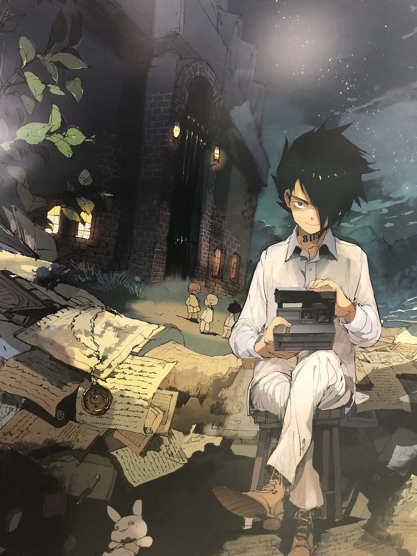 Ray from The Promised Neverland Pondering Wallpaper