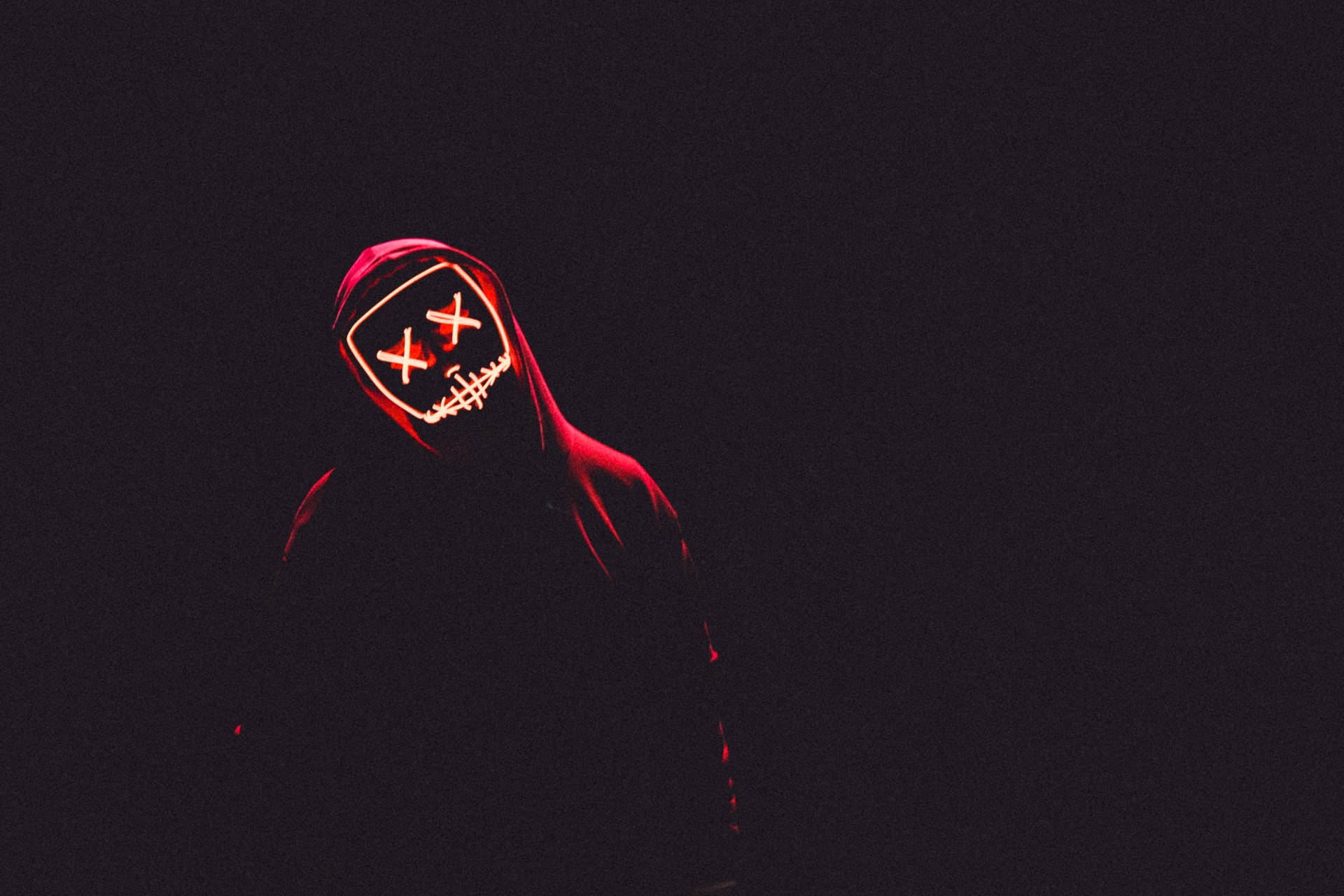 The Purge Mask Red LED Wallpaper