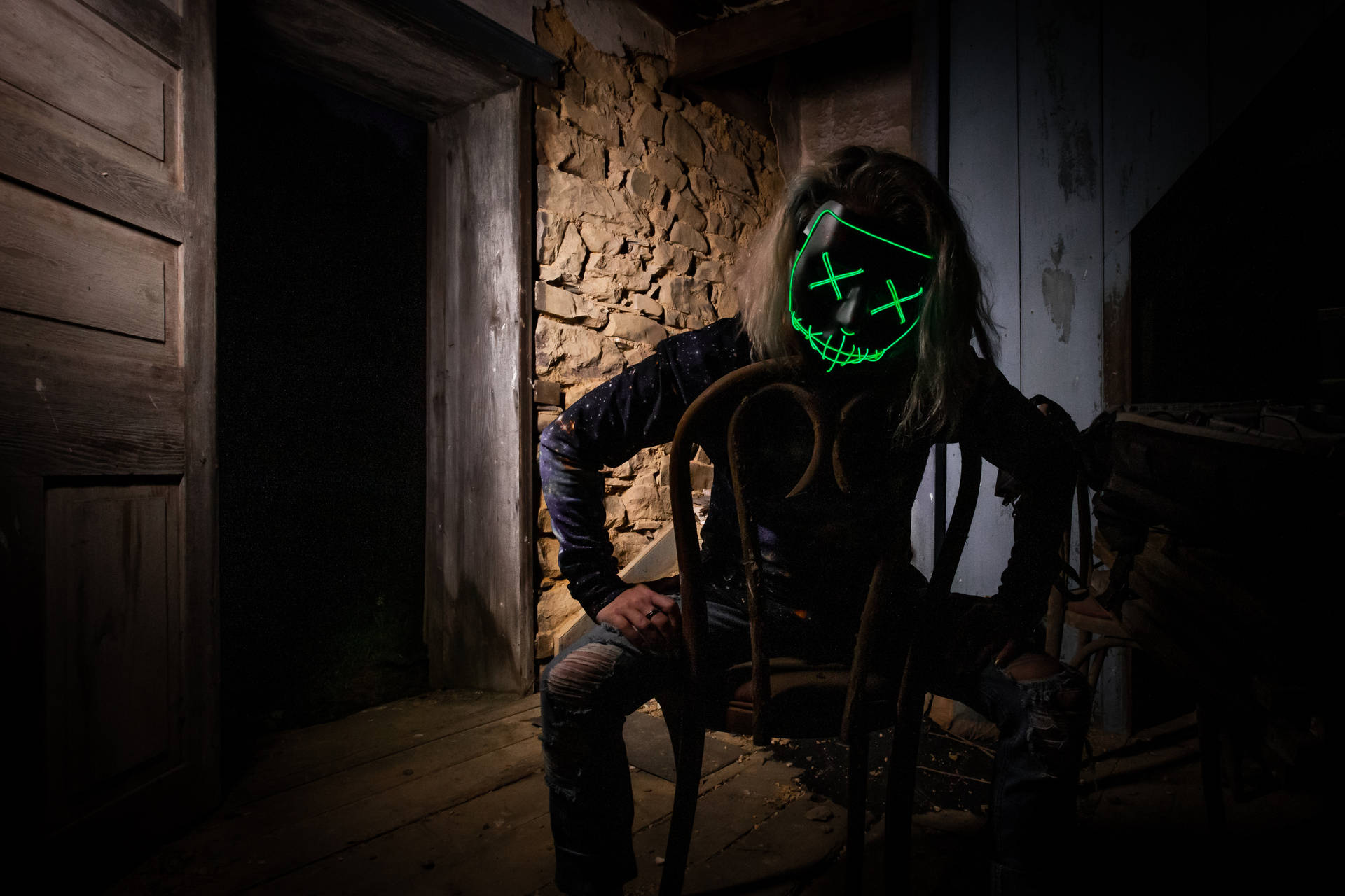The Purge Person On Chair Fanmade Wallpaper