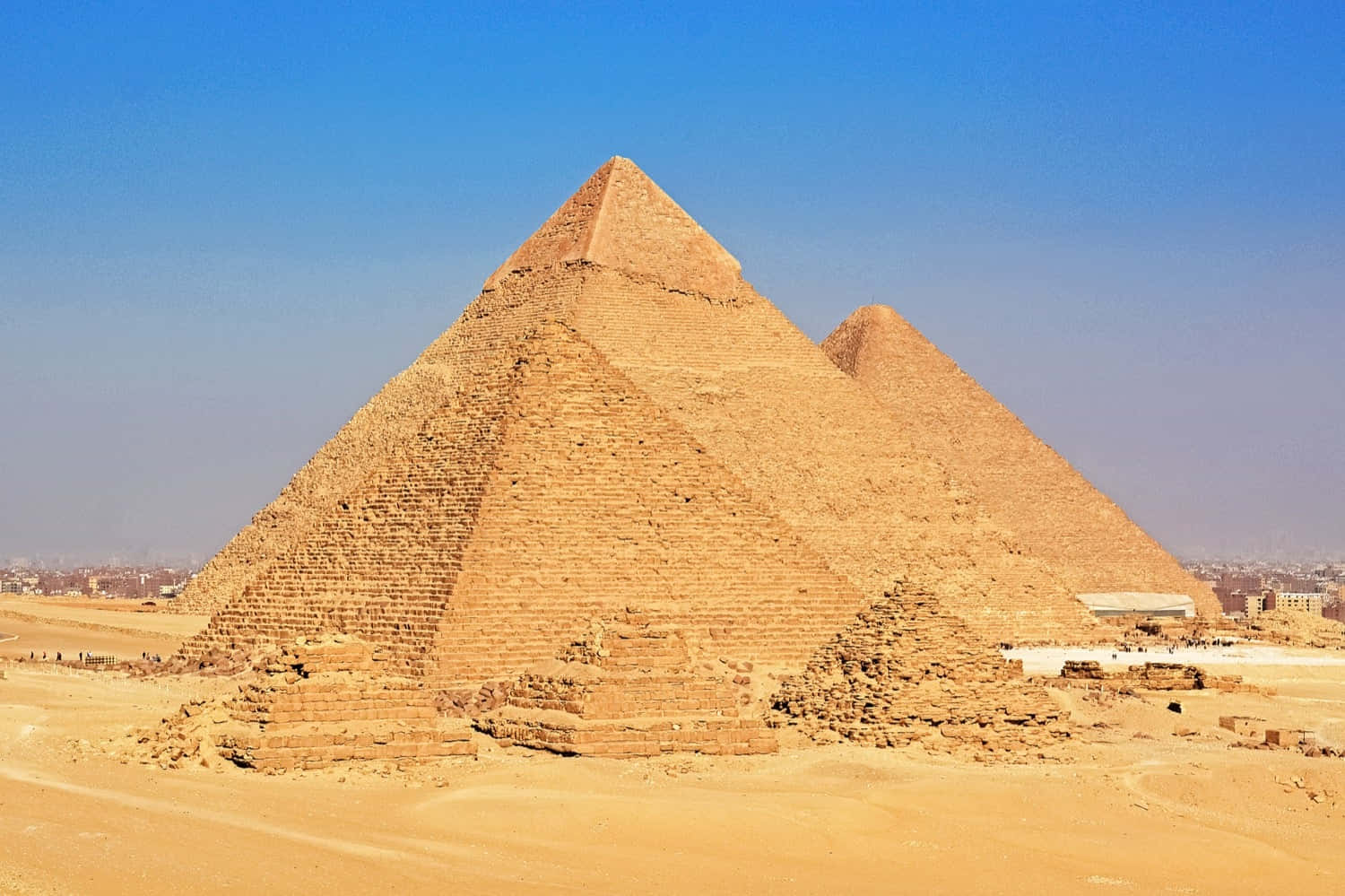Pyramidernai Giza Arkeologiska Platsen. Wallpaper