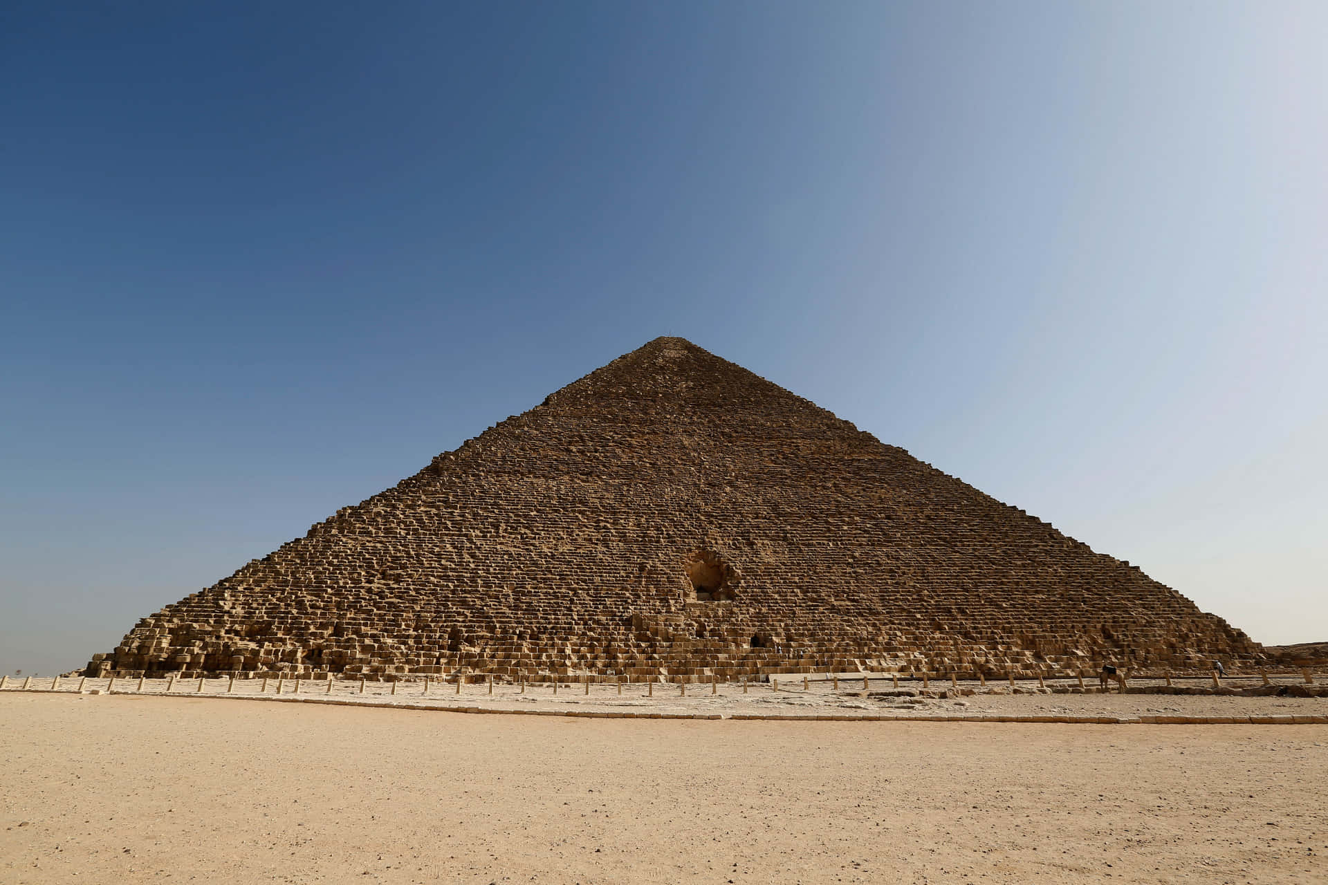 Vistamaestosa Delle Piramidi Di Giza Sfondo