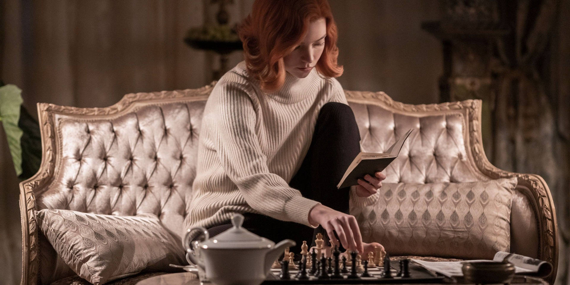 Beth Harmon in The Queen's Gambit - Chess is a Game of Intellect Wallpaper
