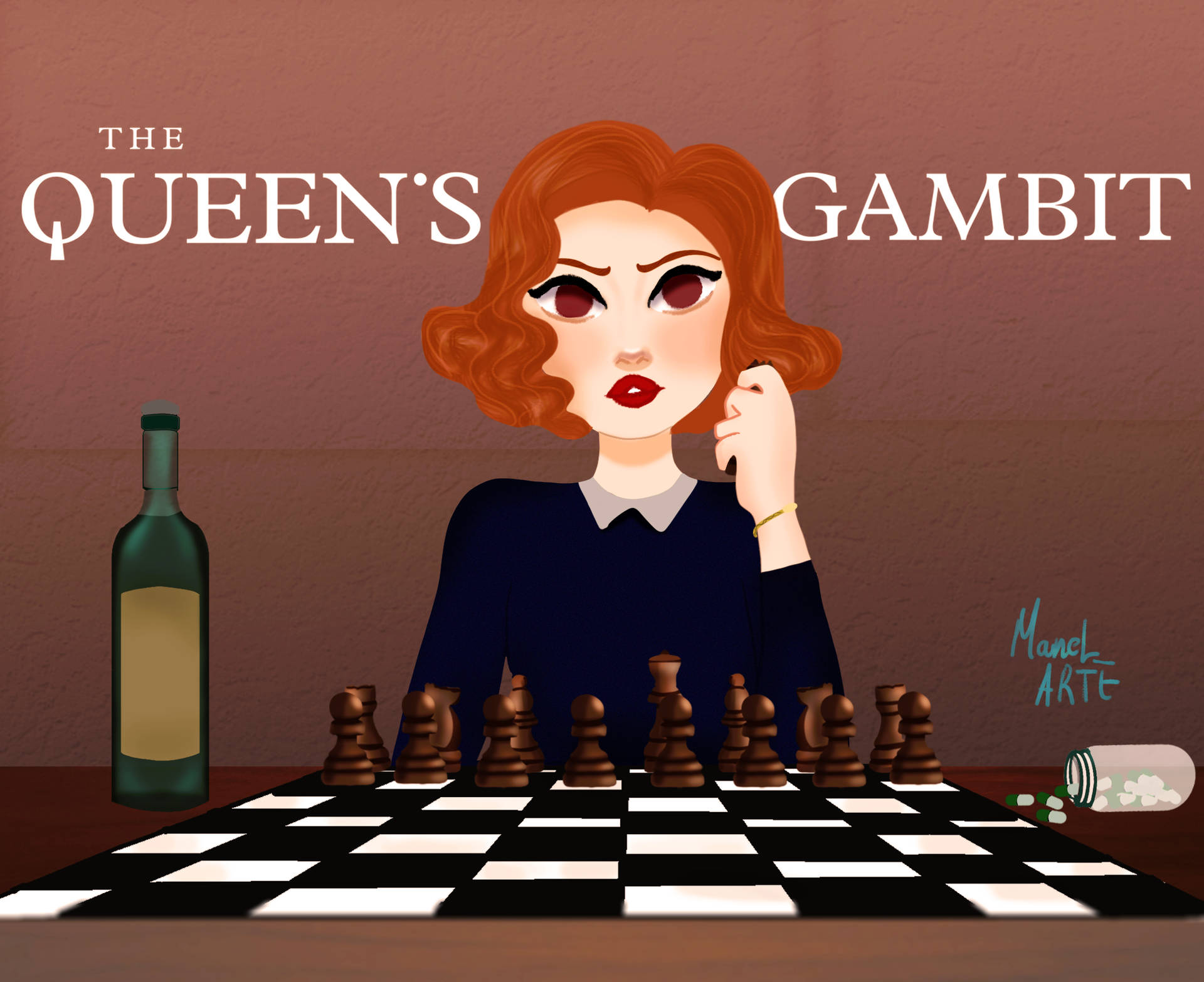 Anya Taylor-Joy in The Queen's Gambit Wallpaper