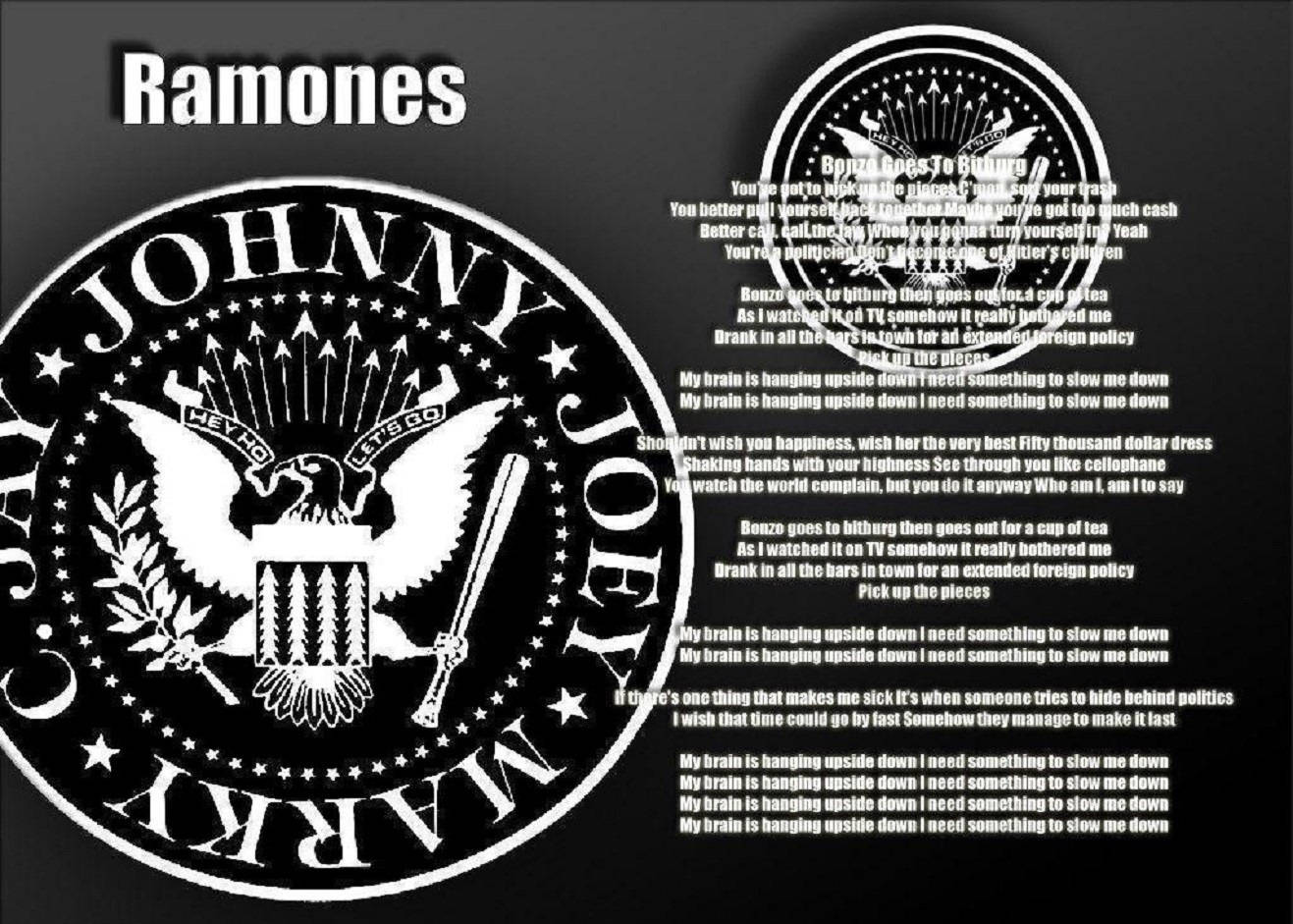 Download The Ramones Eagle With Bonzo Goes To Bitburg Lyrics Illustration  Wallpaper 