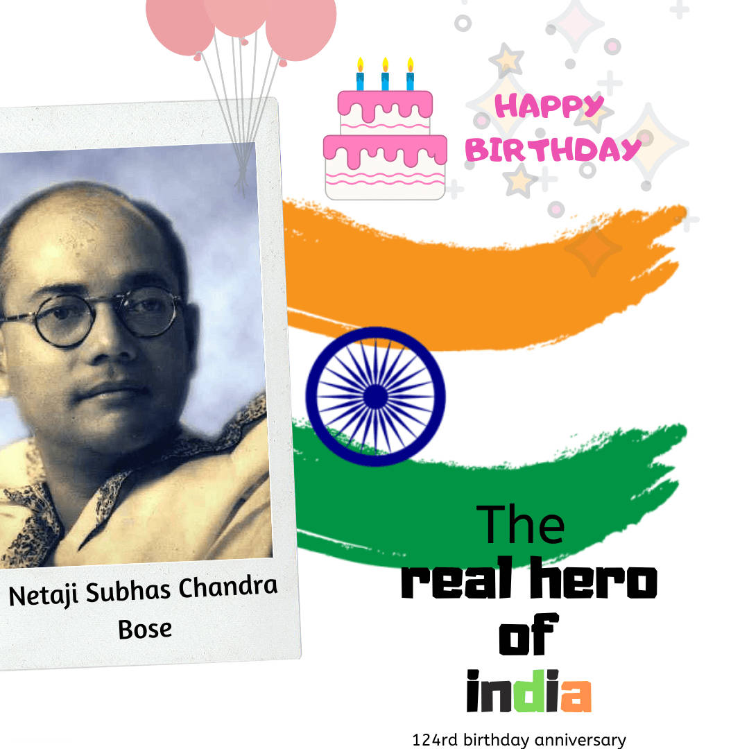 The Real Hero Of India Netaji Bose Photo Background