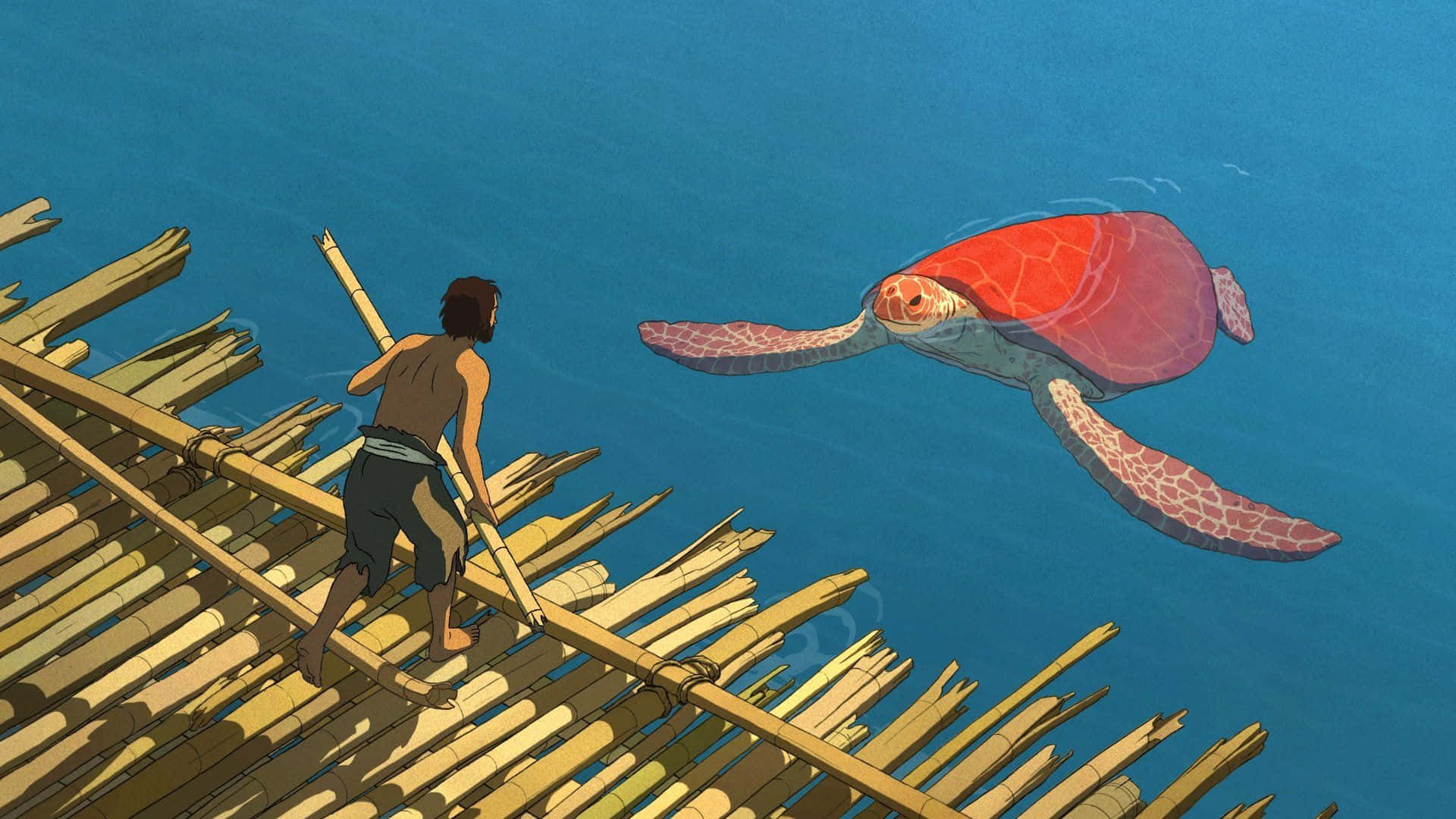 The Red Turtle - Magical Encounter on the Beach Wallpaper