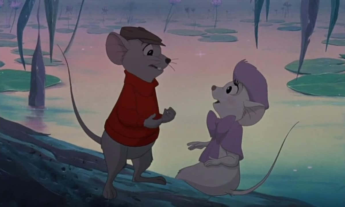 Bernard and Bianca on an Adventure in The Rescuers Down Under Wallpaper