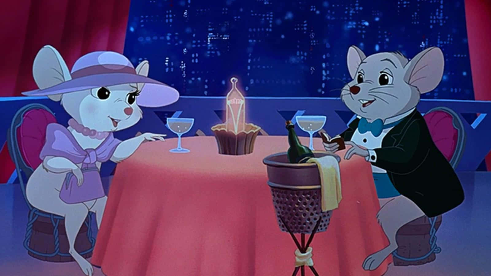 Bernard and Bianca on an adventurous mission in The Rescuers Down Under. Wallpaper