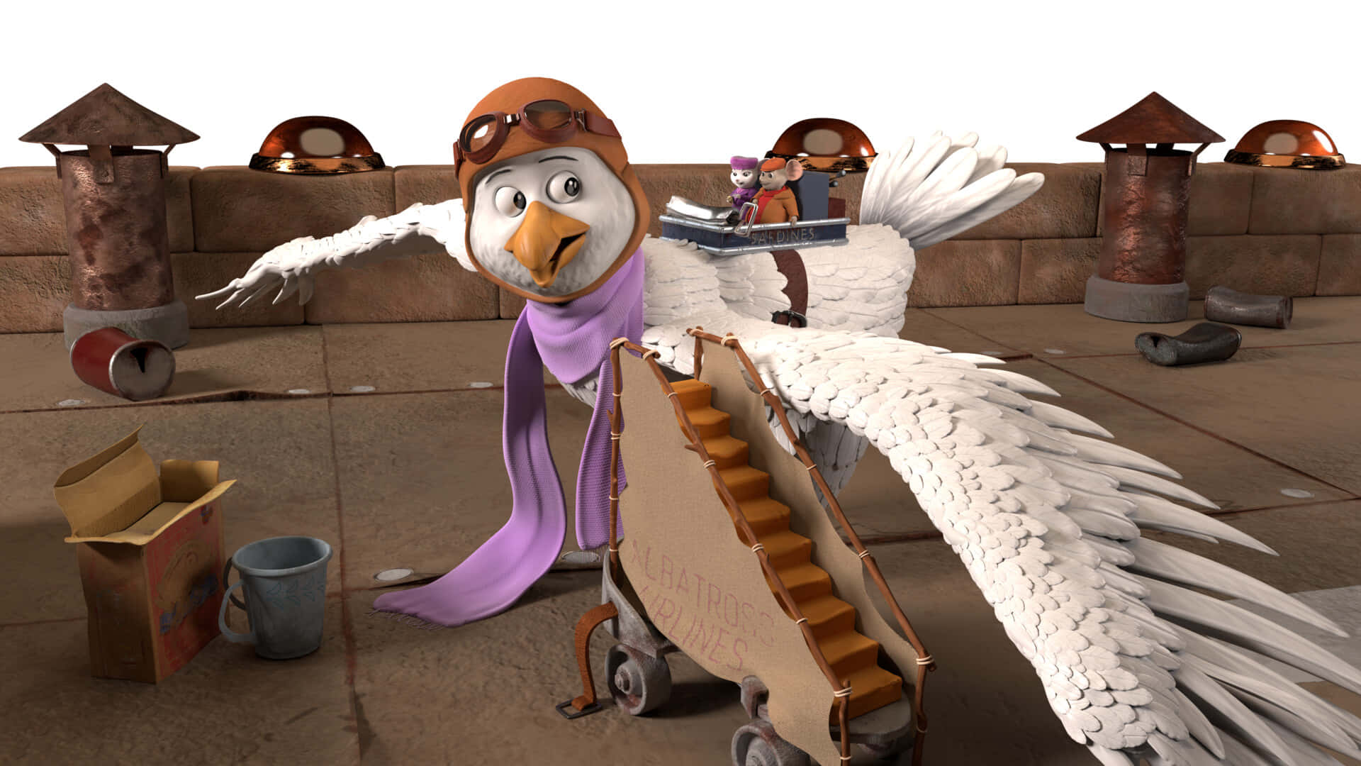 The Rescuers Down Under - Bernard and Bianca's Flying Adventure Wallpaper